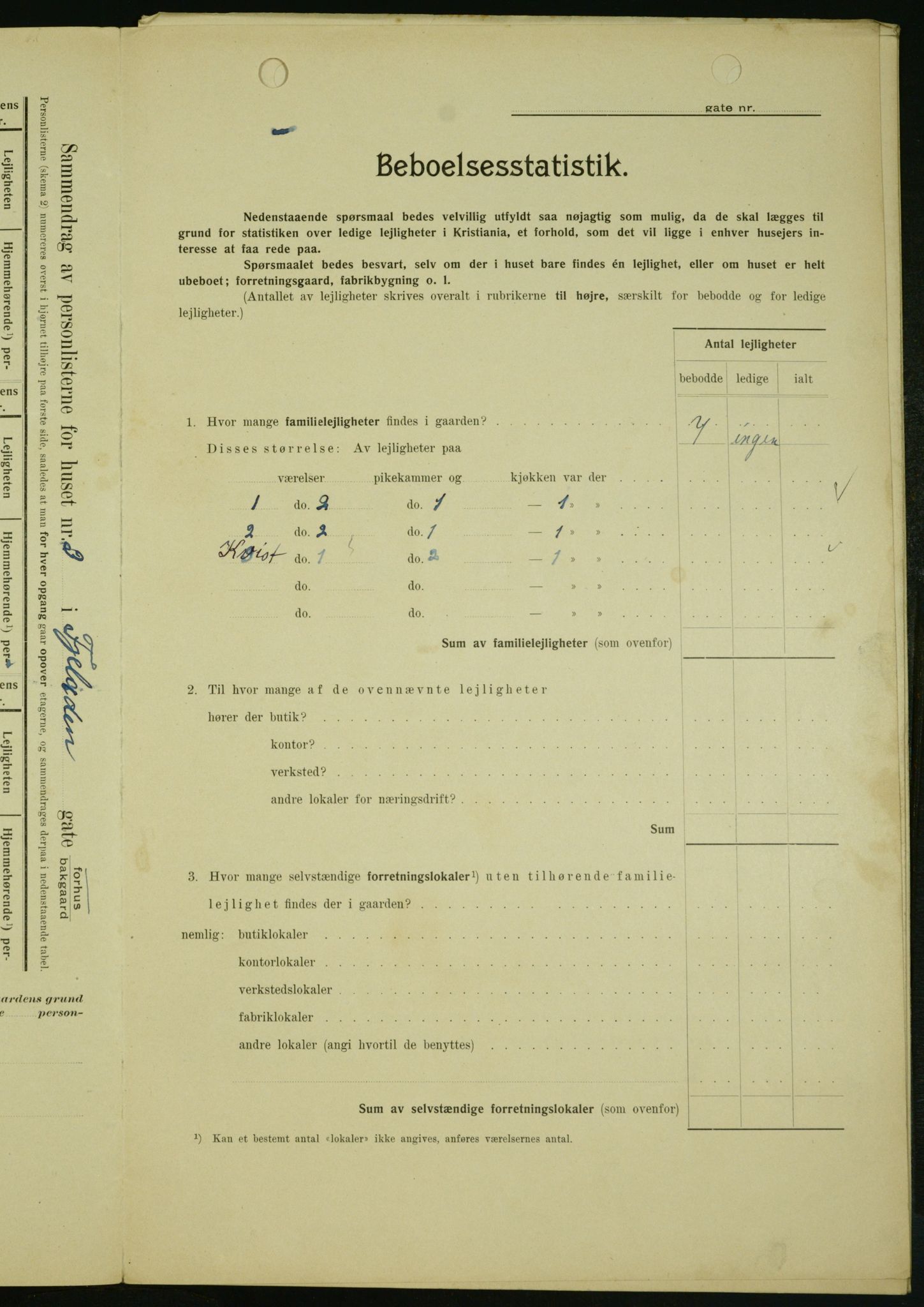 OBA, Municipal Census 1909 for Kristiania, 1909, p. 21955