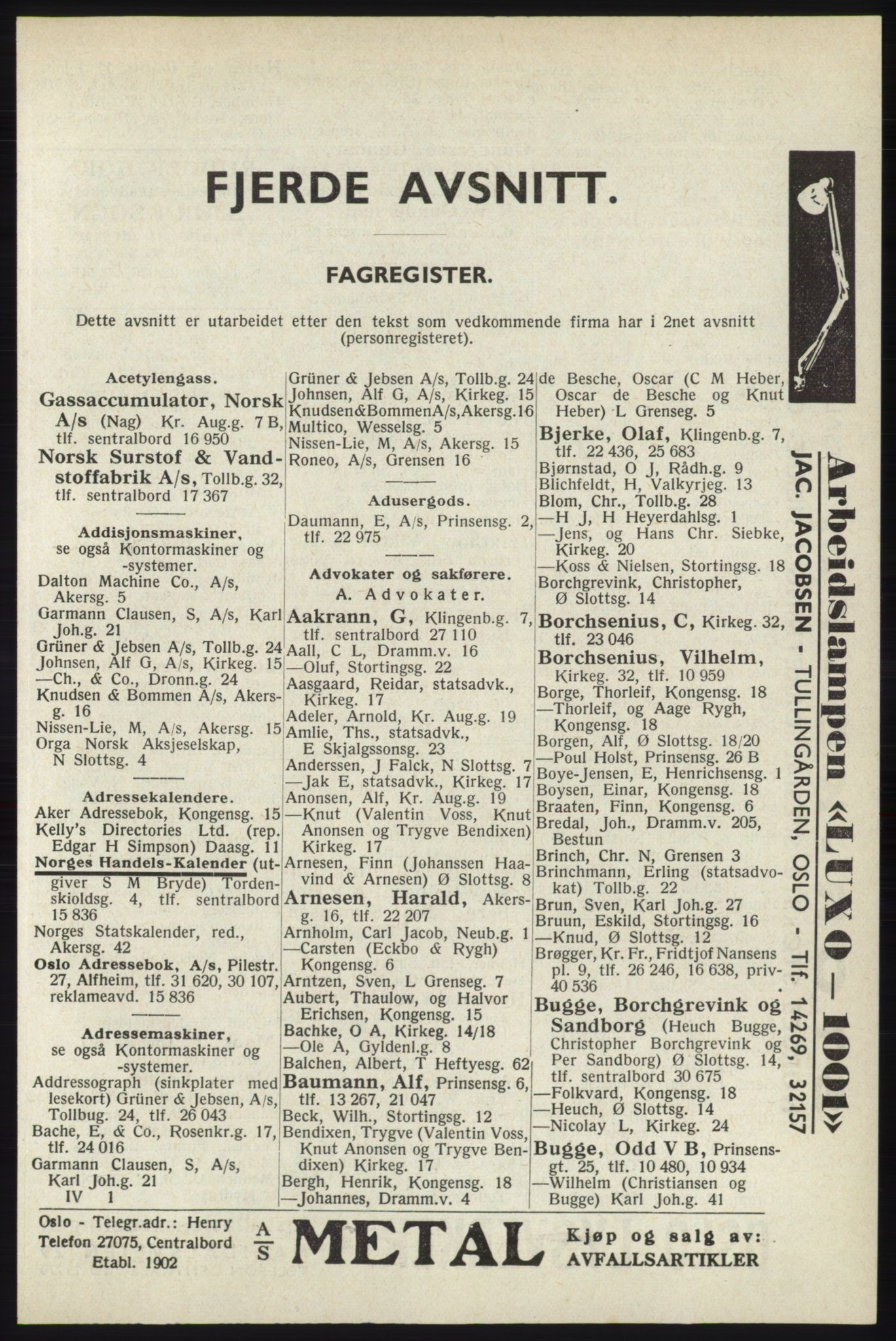Kristiania/Oslo adressebok, PUBL/-, 1940, p. 2631