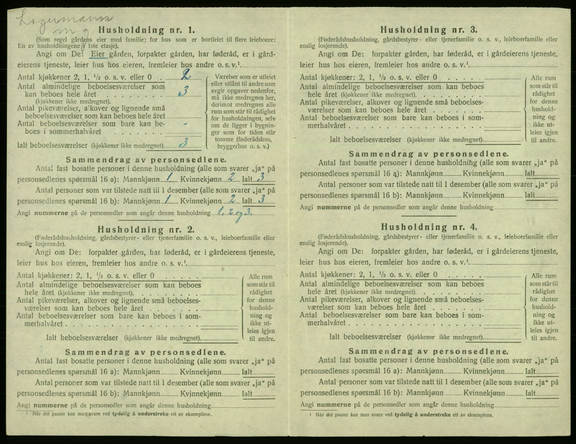 SAB, 1920 census for Laksevåg, 1920, p. 1201