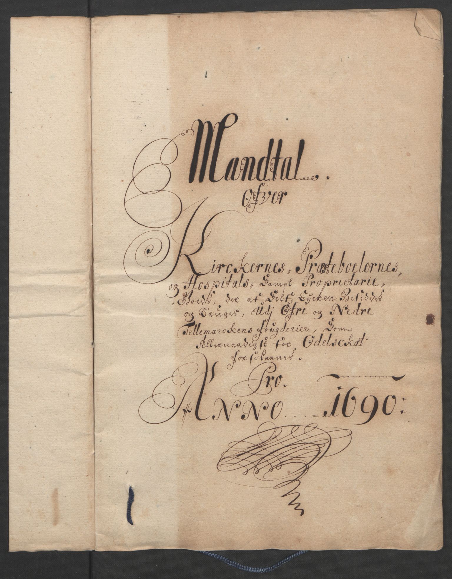 Rentekammeret inntil 1814, Reviderte regnskaper, Fogderegnskap, RA/EA-4092/R35/L2091: Fogderegnskap Øvre og Nedre Telemark, 1690-1693, p. 31