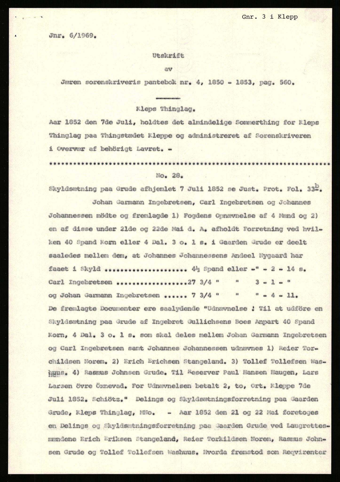 Statsarkivet i Stavanger, AV/SAST-A-101971/03/Y/Yj/L0027: Avskrifter sortert etter gårdsnavn: Gravdal - Grøtteland, 1750-1930, p. 197