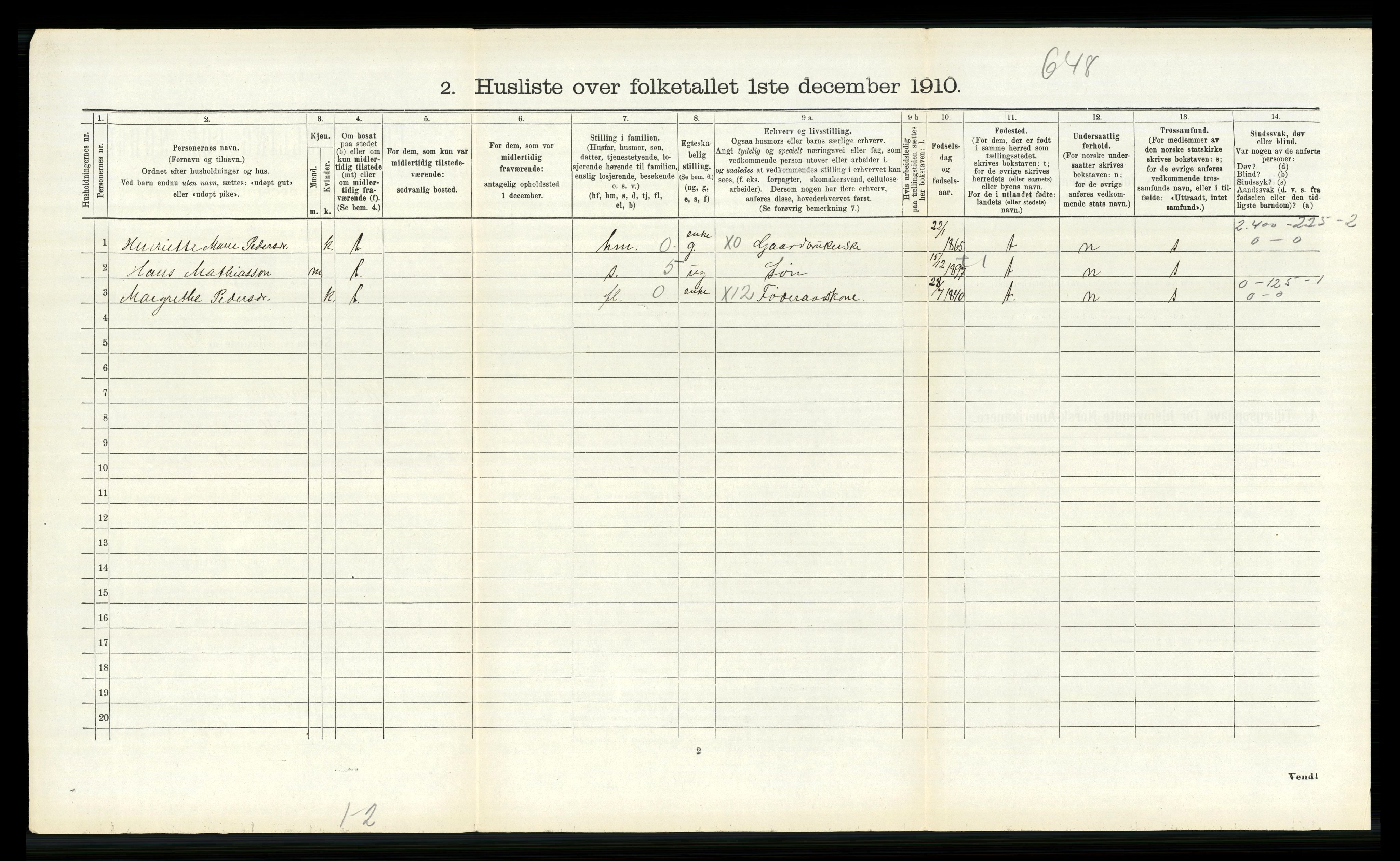 RA, 1910 census for Ytre Holmedal, 1910, p. 271