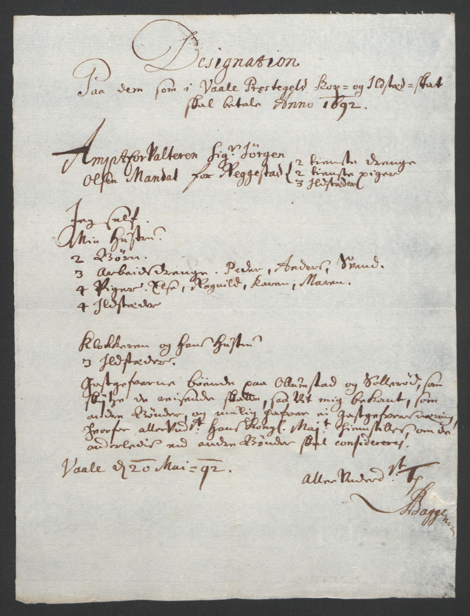 Rentekammeret inntil 1814, Reviderte regnskaper, Fogderegnskap, AV/RA-EA-4092/R32/L1865: Fogderegnskap Jarlsberg grevskap, 1692, p. 288