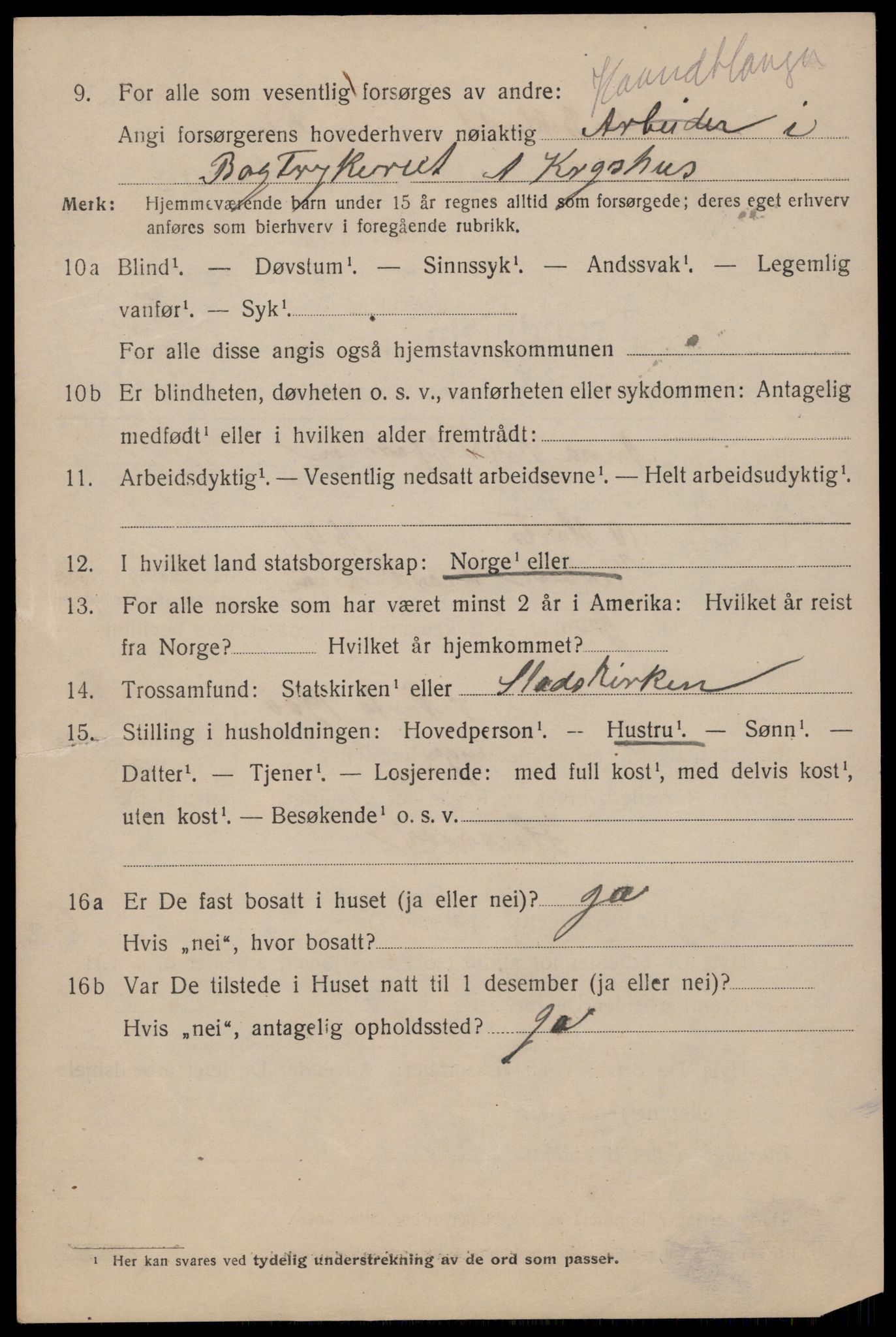 SAT, 1920 census for Trondheim, 1920, p. 104523