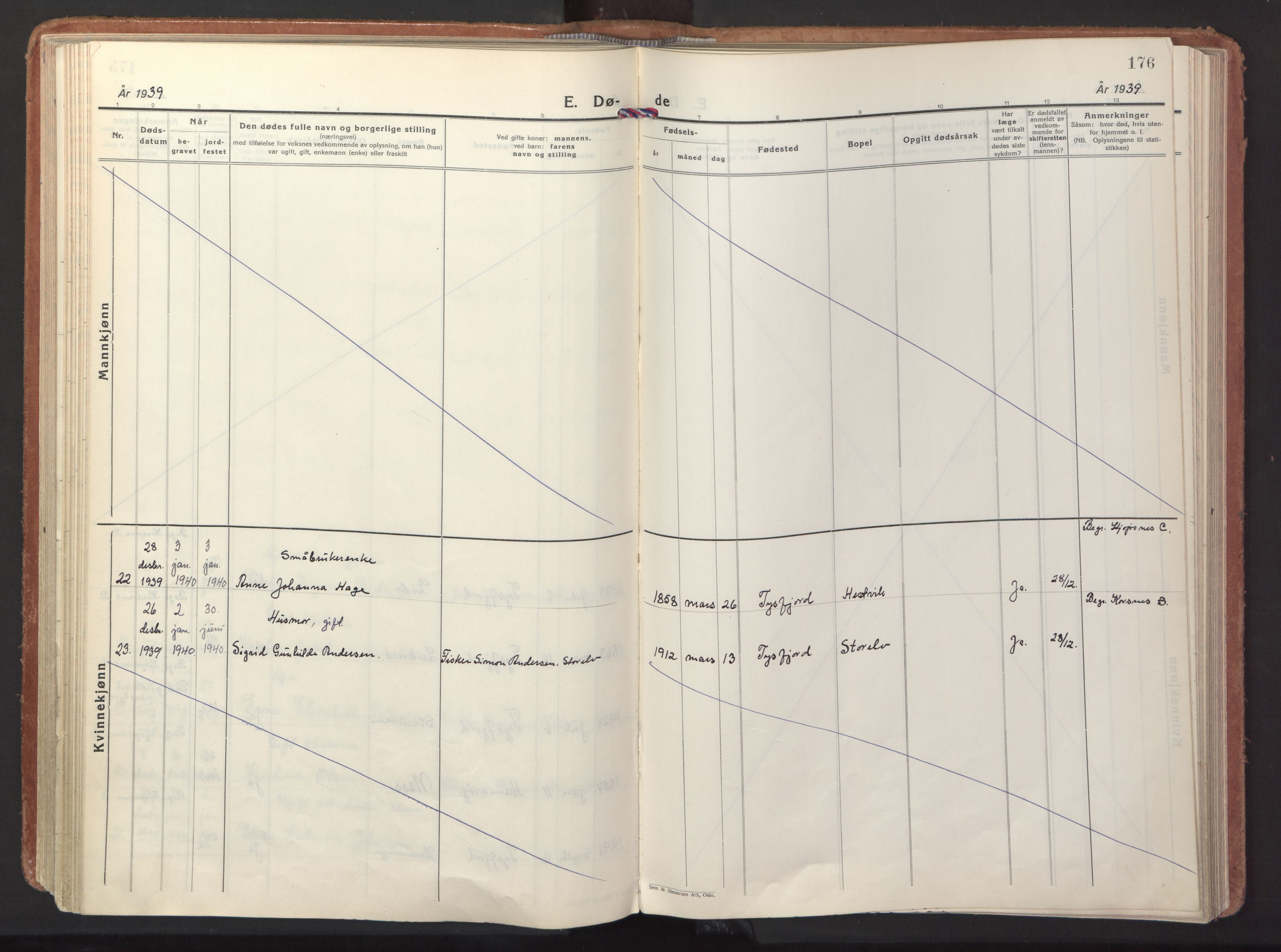 Ministerialprotokoller, klokkerbøker og fødselsregistre - Nordland, SAT/A-1459/861/L0874: Parish register (official) no. 861A09, 1932-1939, p. 176