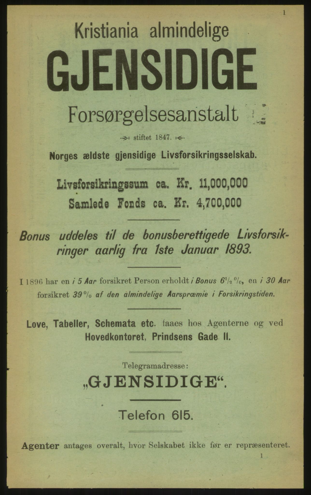Kristiania/Oslo adressebok, PUBL/-, 1897, p. 1