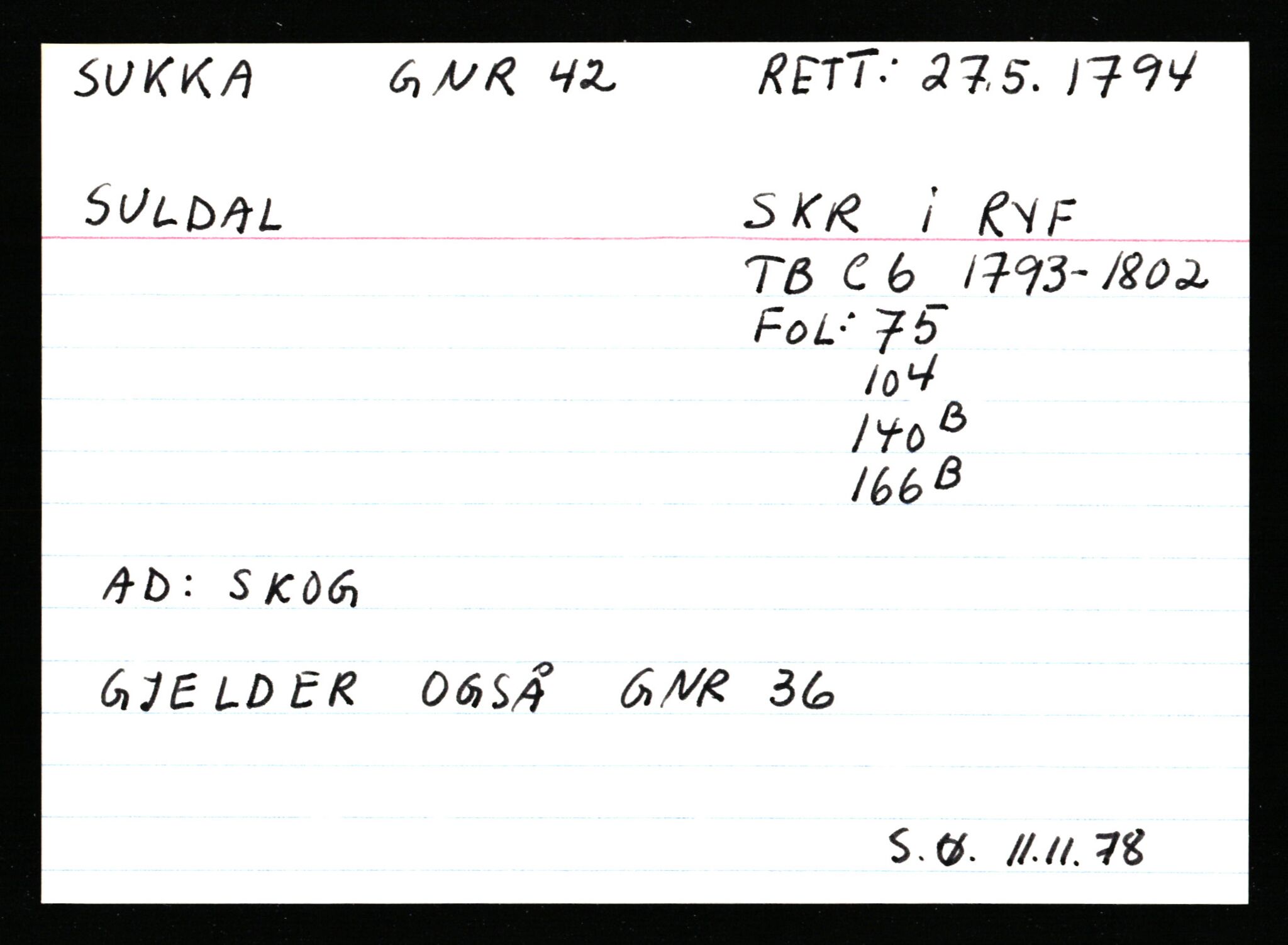 Statsarkivet i Stavanger, AV/SAST-A-101971/03/Y/Ym/L0056: Åstedskort sortert etter gårdsnavn: Stokkeland - Sund, 1600-1950, p. 661