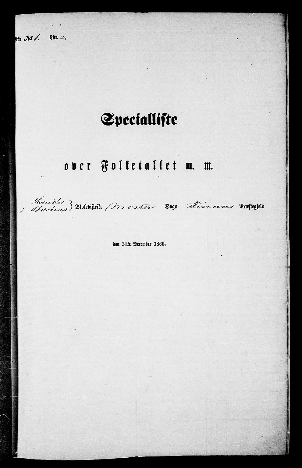 RA, 1865 census for Finnås, 1865, p. 15