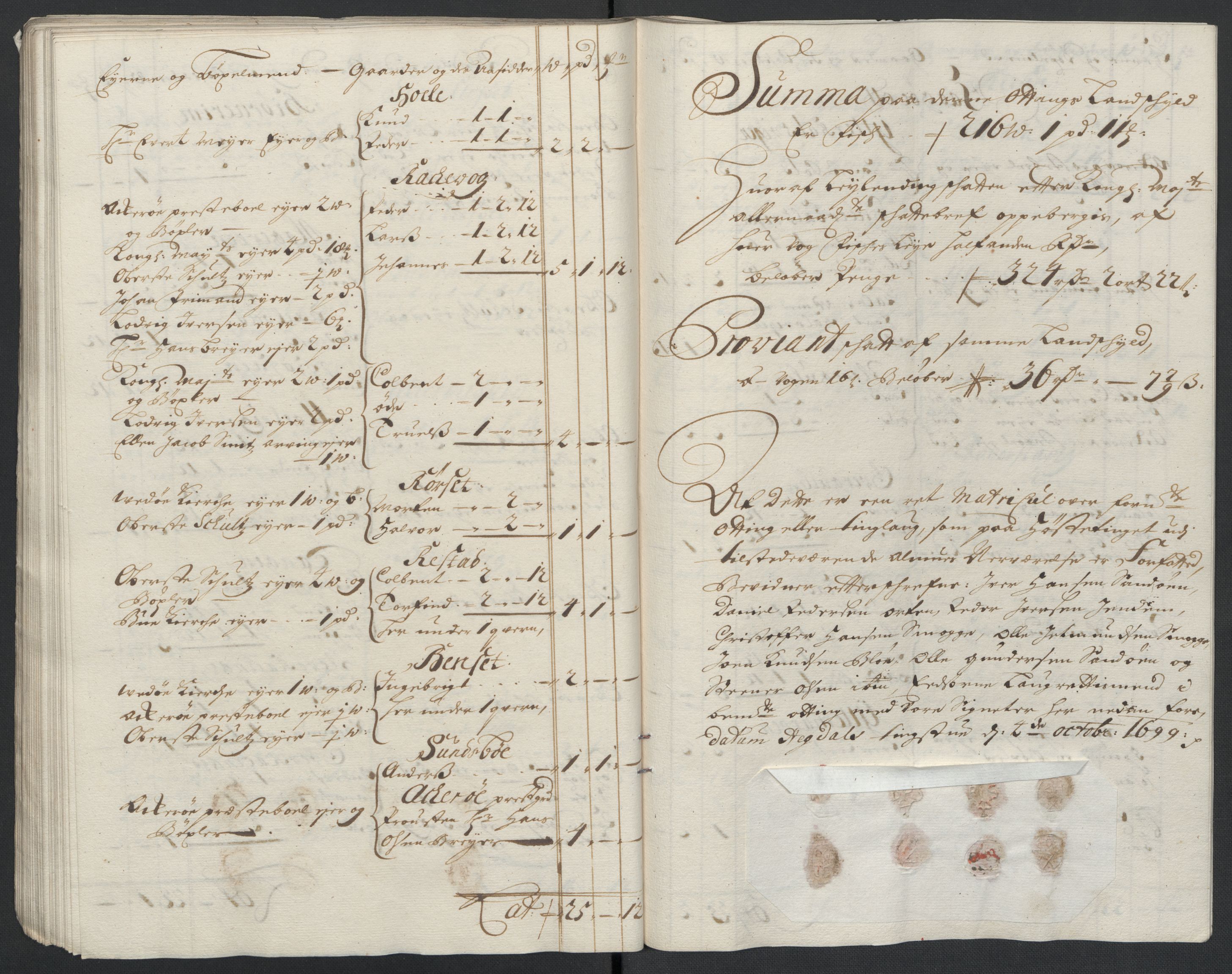 Rentekammeret inntil 1814, Reviderte regnskaper, Fogderegnskap, AV/RA-EA-4092/R55/L3654: Fogderegnskap Romsdal, 1699-1700, p. 57