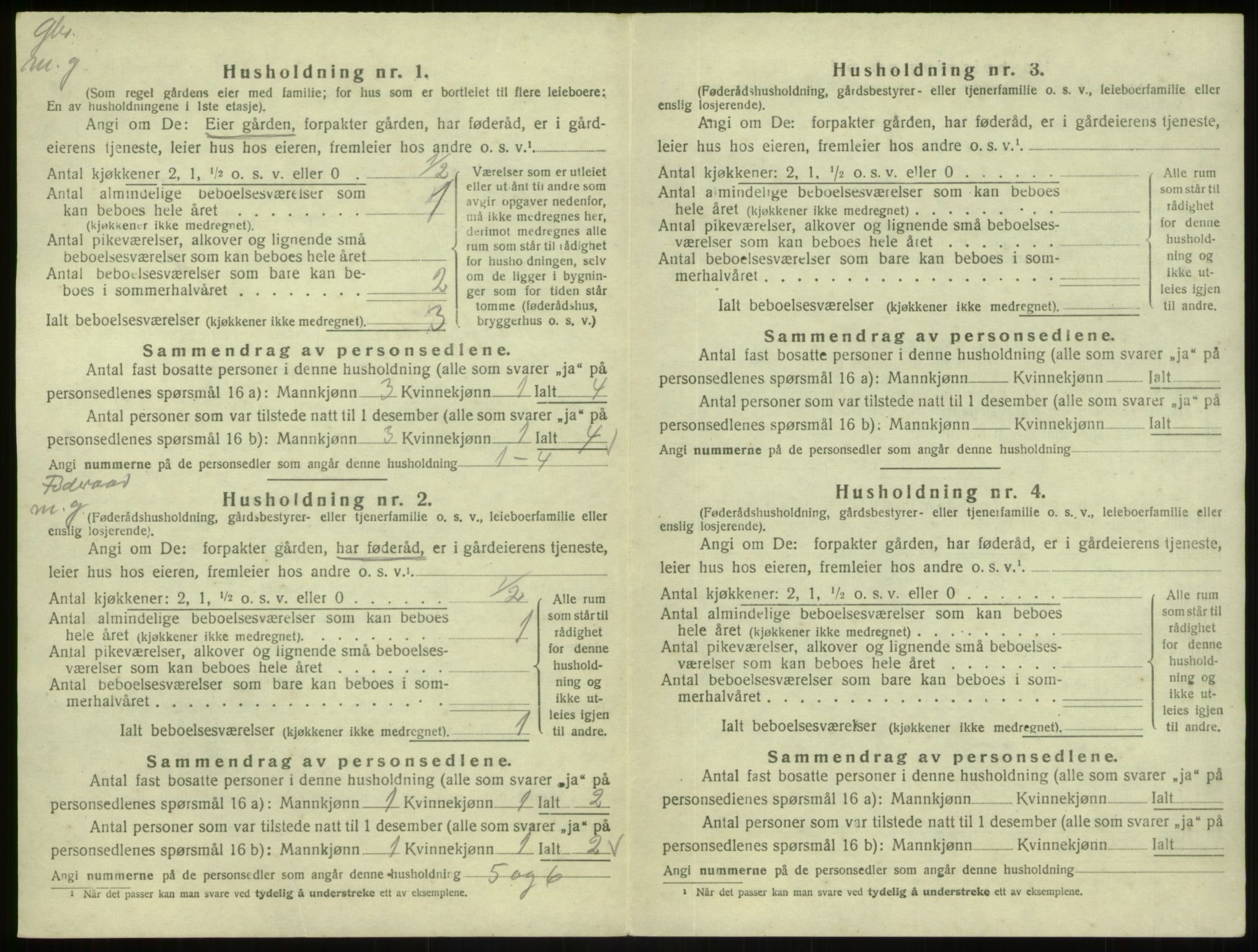 SAB, 1920 census for Masfjorden, 1920, p. 468