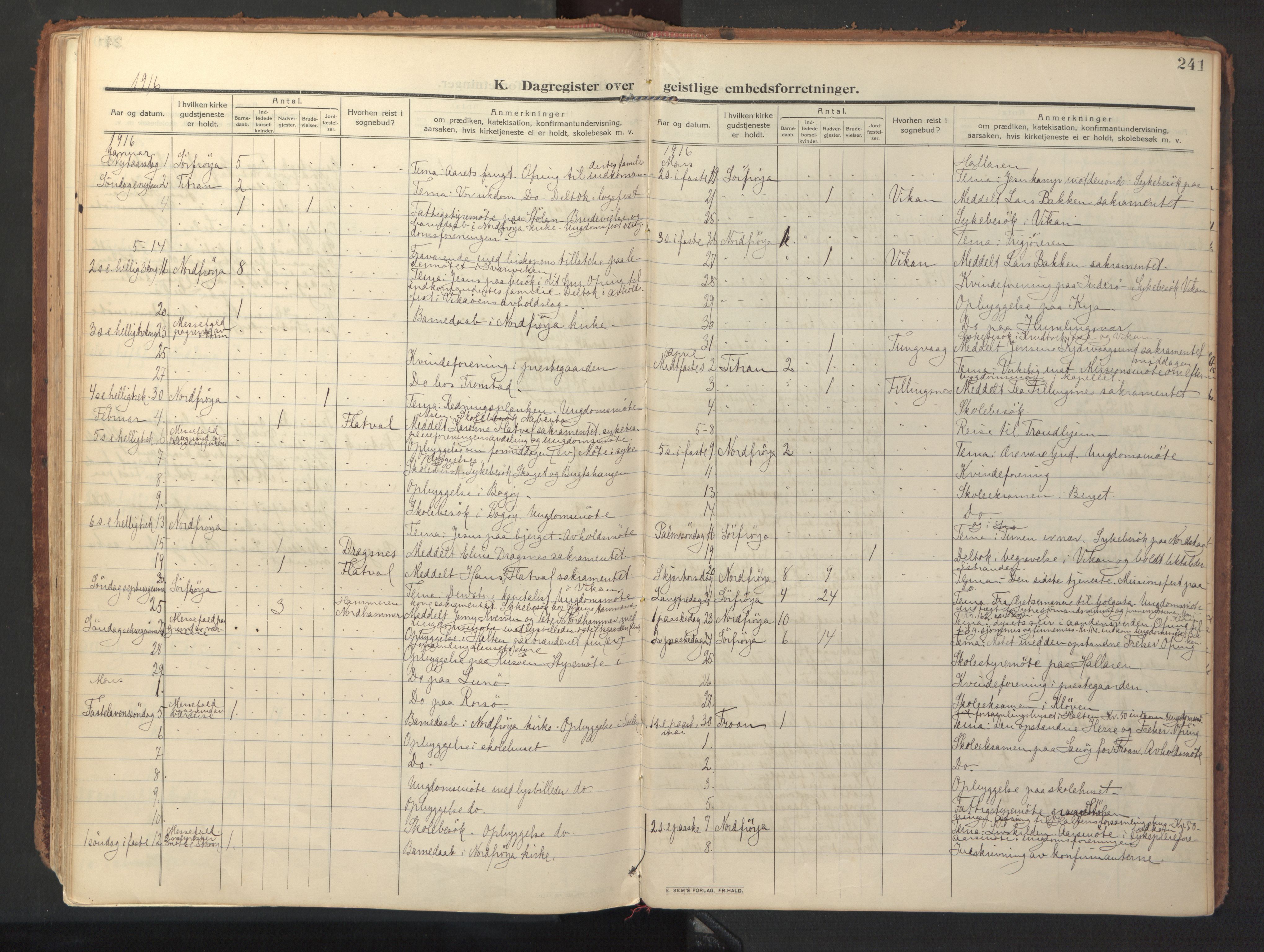 Ministerialprotokoller, klokkerbøker og fødselsregistre - Sør-Trøndelag, SAT/A-1456/640/L0581: Parish register (official) no. 640A06, 1910-1924, p. 241
