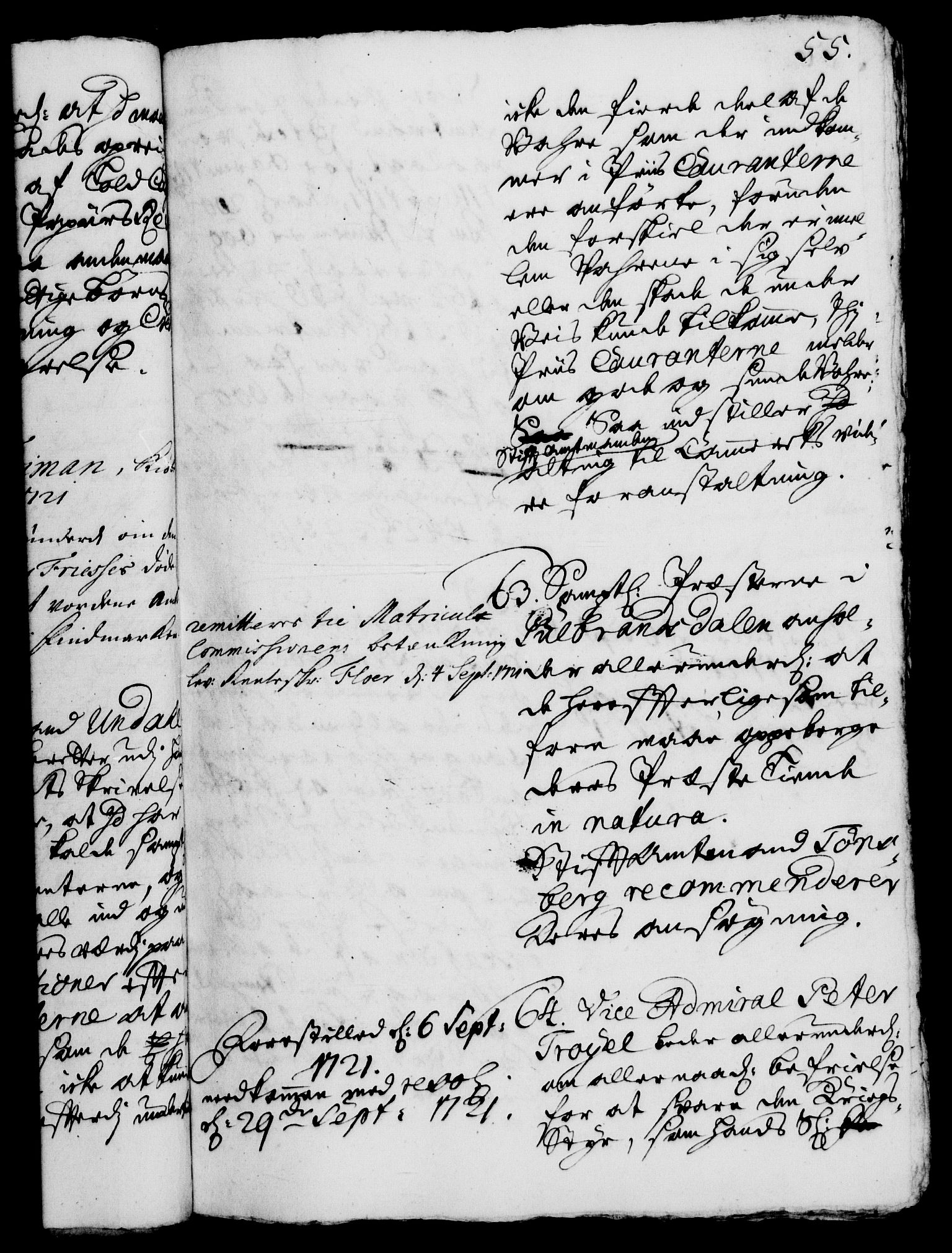 Rentekammeret, Kammerkanselliet, AV/RA-EA-3111/G/Gh/Gha/L0005: Norsk ekstraktmemorialprotokoll (merket RK 53.50), 1721-1723, p. 55