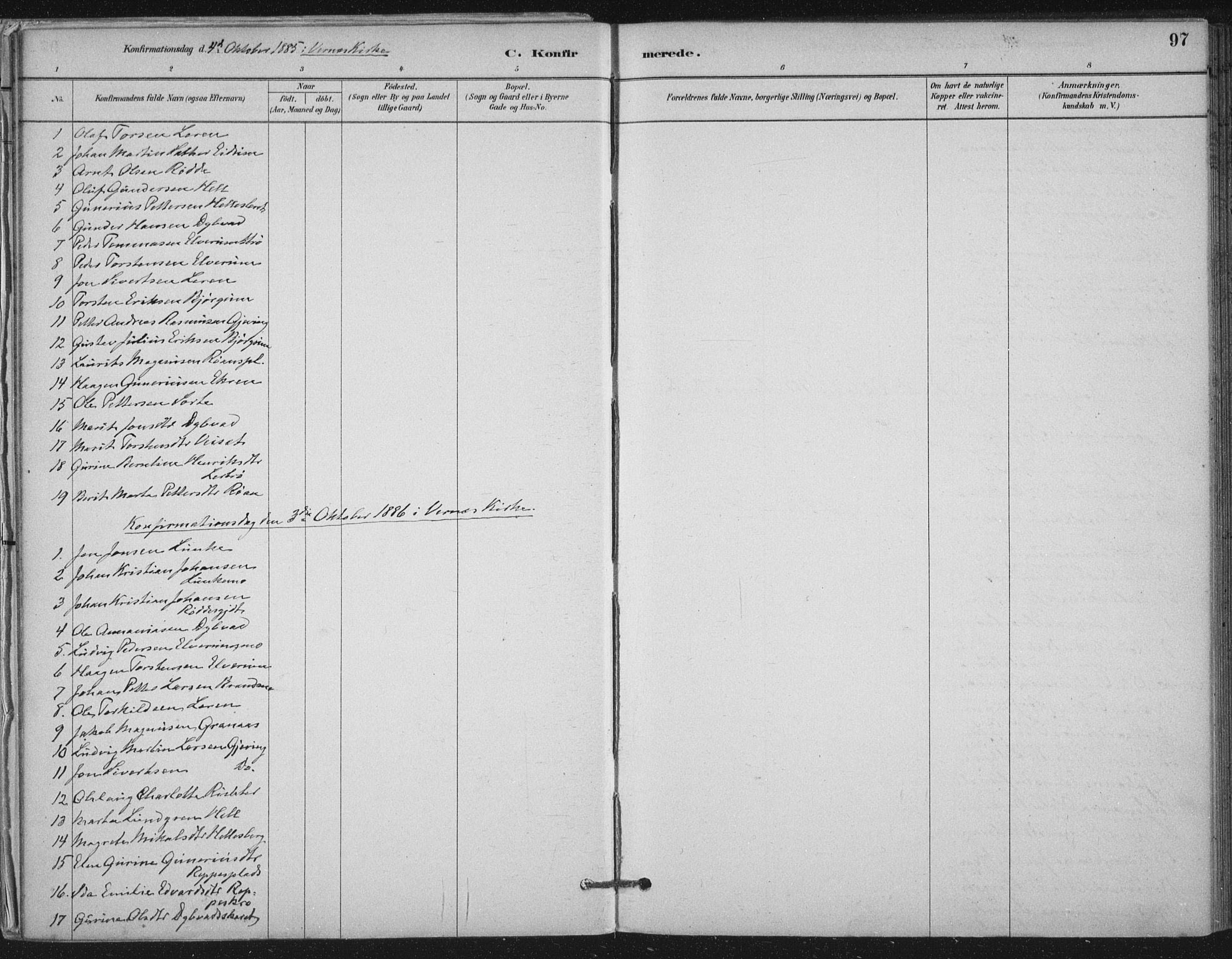 Ministerialprotokoller, klokkerbøker og fødselsregistre - Nord-Trøndelag, SAT/A-1458/710/L0095: Parish register (official) no. 710A01, 1880-1914, p. 97
