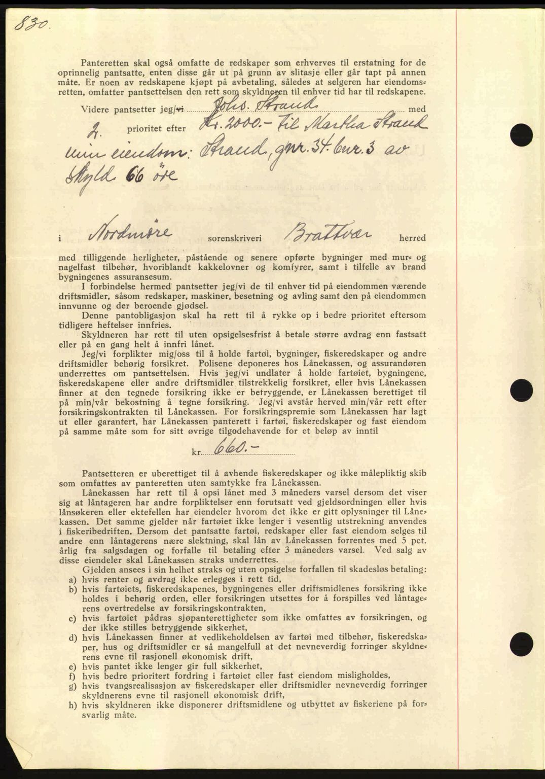 Nordmøre sorenskriveri, AV/SAT-A-4132/1/2/2Ca: Mortgage book no. B84, 1938-1939, Diary no: : 516/1939