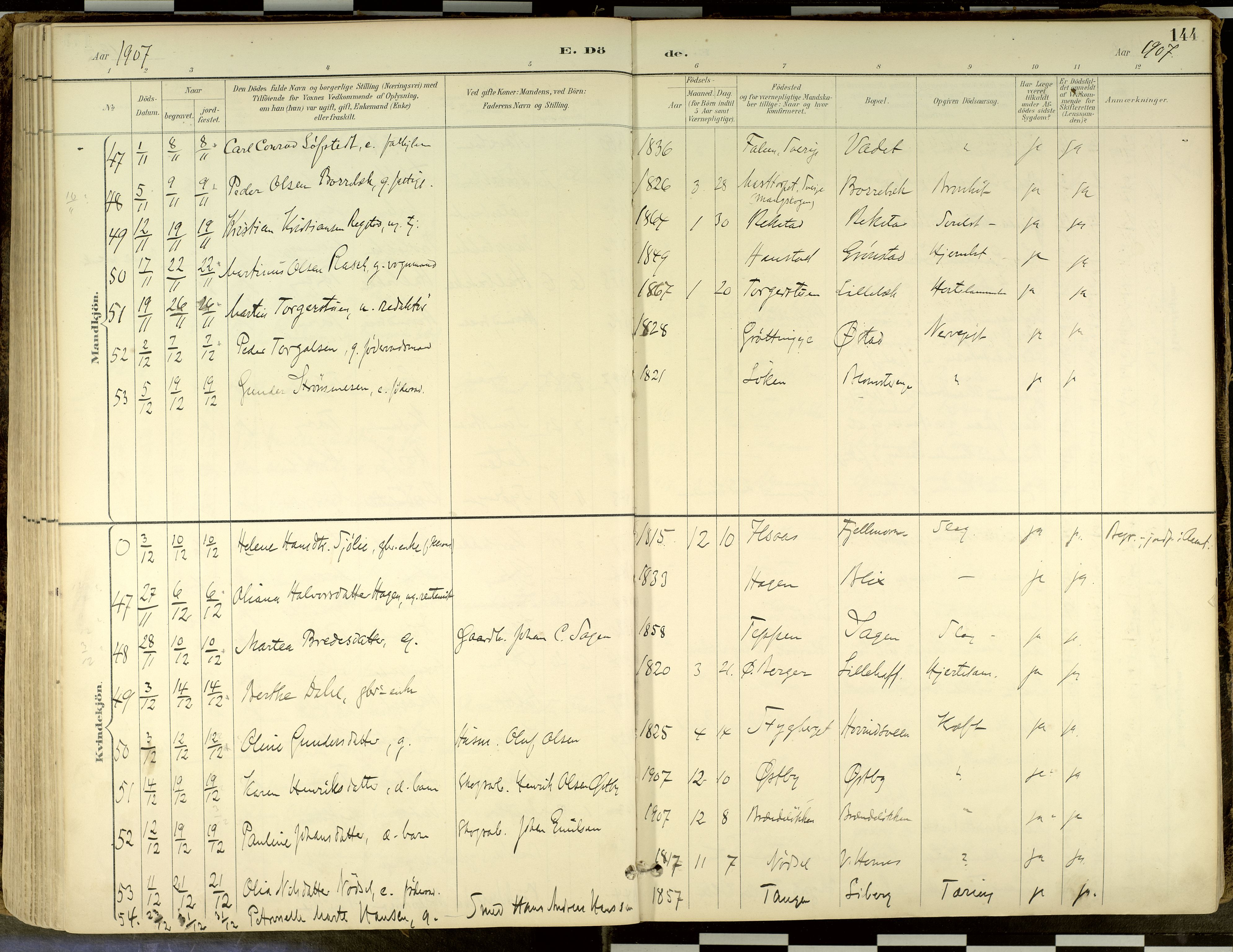Elverum prestekontor, SAH/PREST-044/H/Ha/Haa/L0018: Parish register (official) no. 18, 1894-1914, p. 144