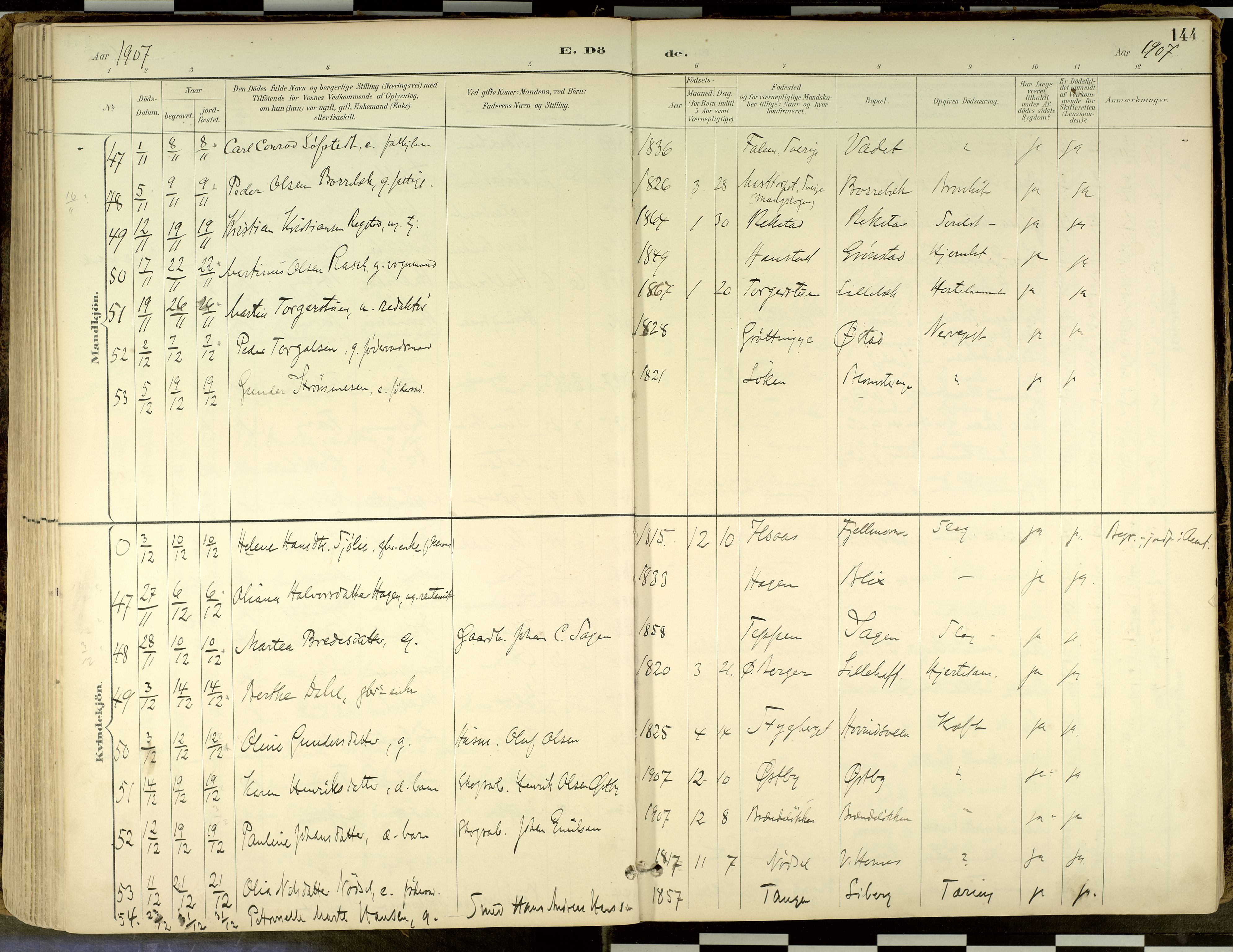 Elverum prestekontor, AV/SAH-PREST-044/H/Ha/Haa/L0018: Parish register (official) no. 18, 1894-1914, p. 144