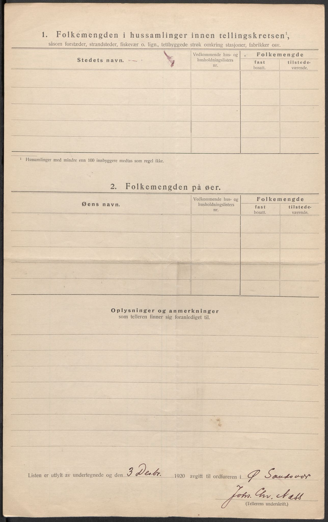 SAKO, 1920 census for Øvre Sandsvær, 1920, p. 12