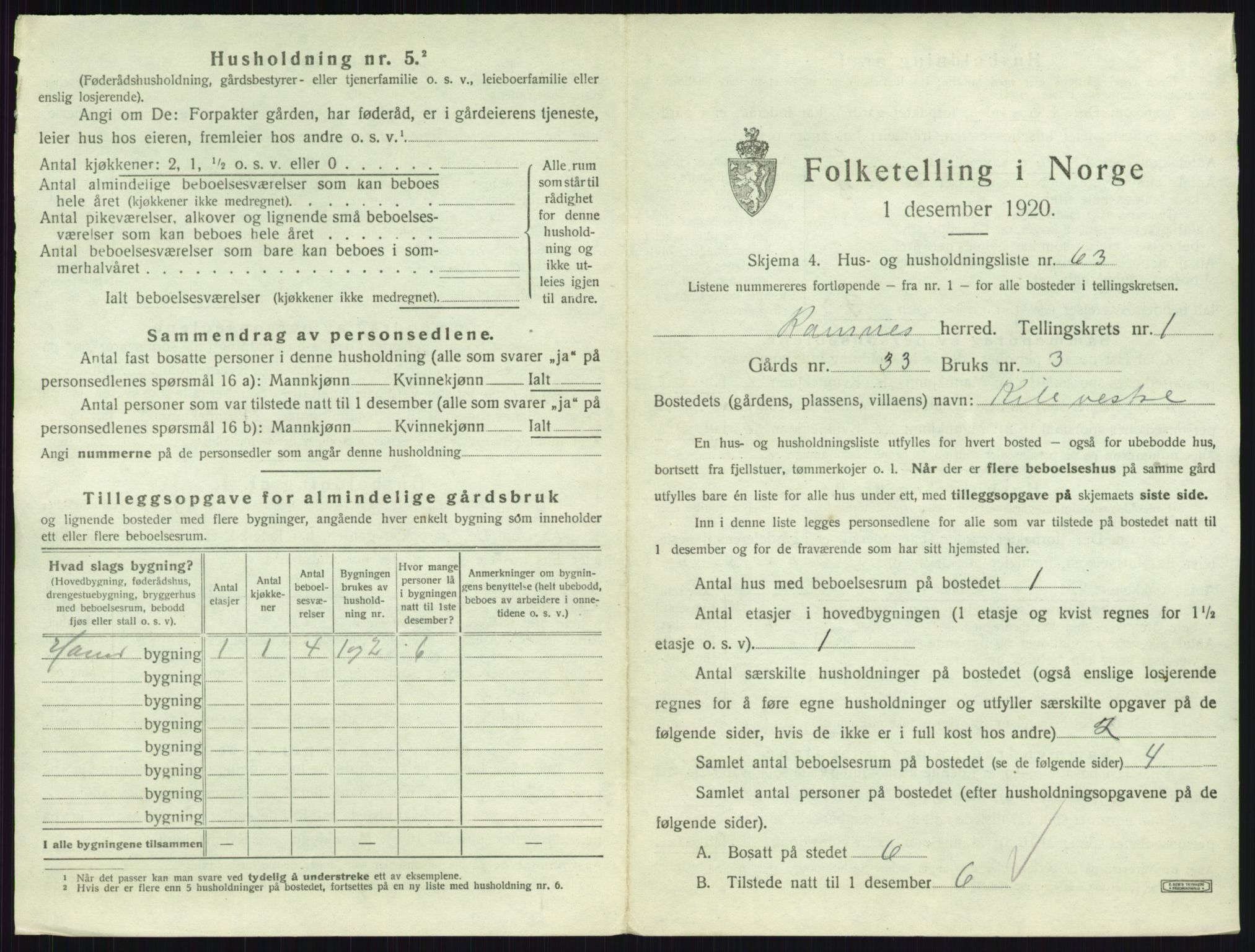 SAKO, 1920 census for Ramnes, 1920, p. 157