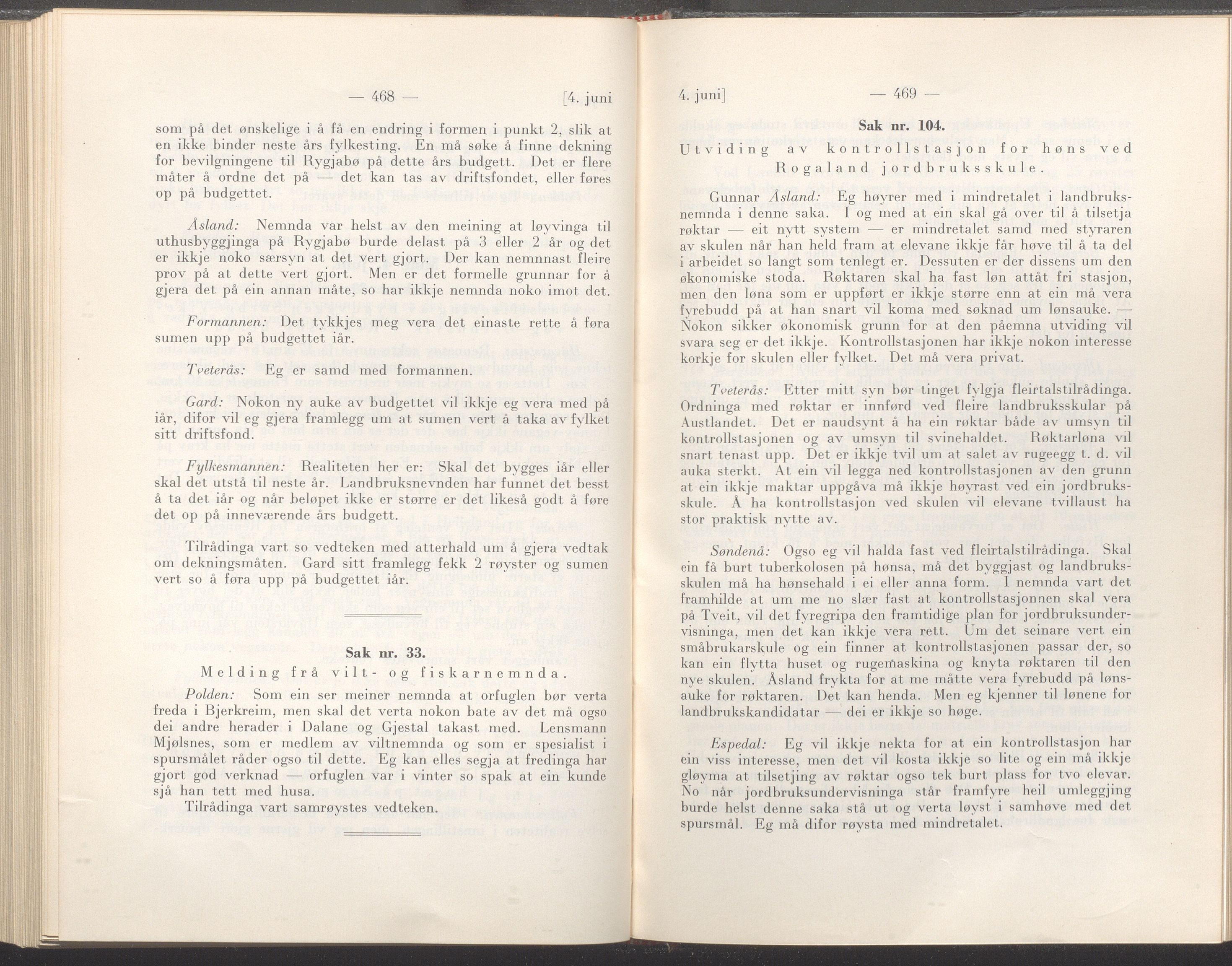 Rogaland fylkeskommune - Fylkesrådmannen , IKAR/A-900/A/Aa/Aaa/L0056: Møtebok , 1937, p. 468-469