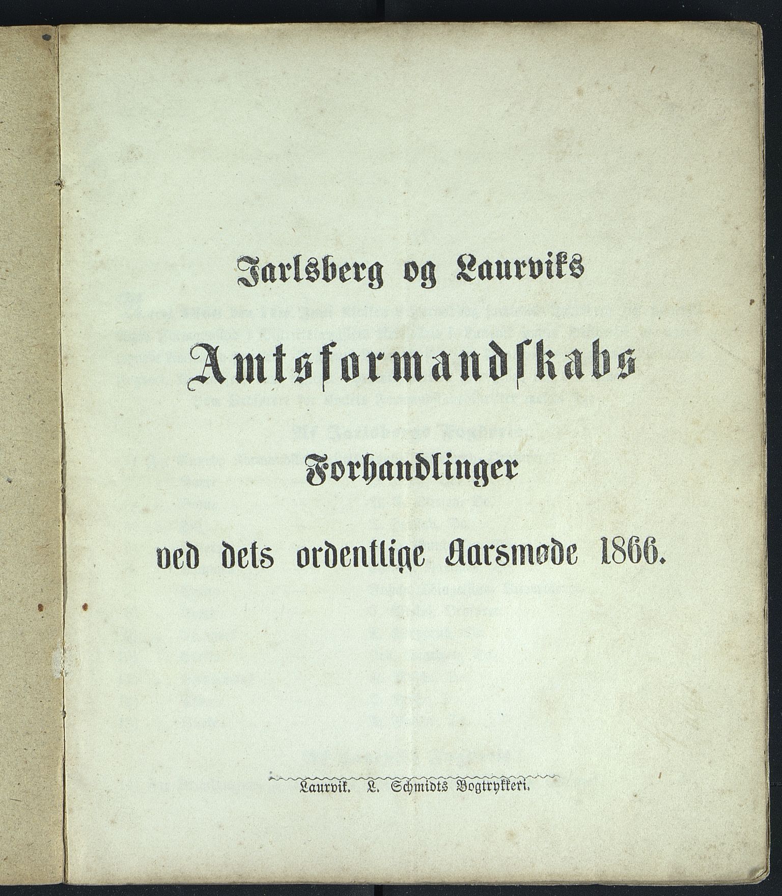 Vestfold fylkeskommune. Fylkestinget, VEMU/A-1315/A/Ab/Abb/L0012: Fylkestingsforhandlinger, 1866