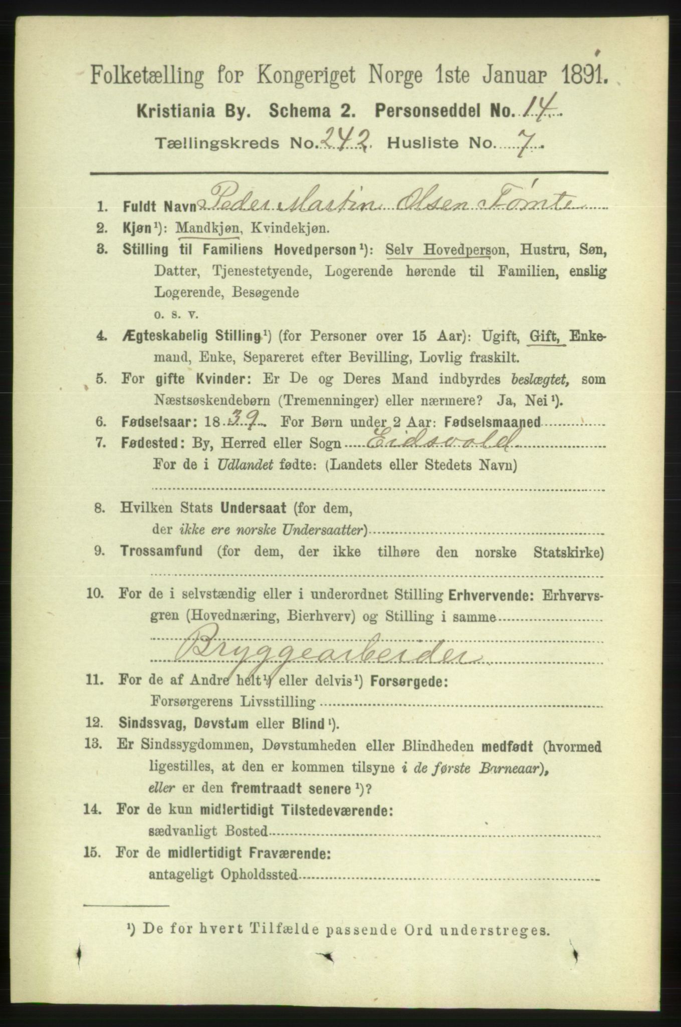 RA, 1891 census for 0301 Kristiania, 1891, p. 147193