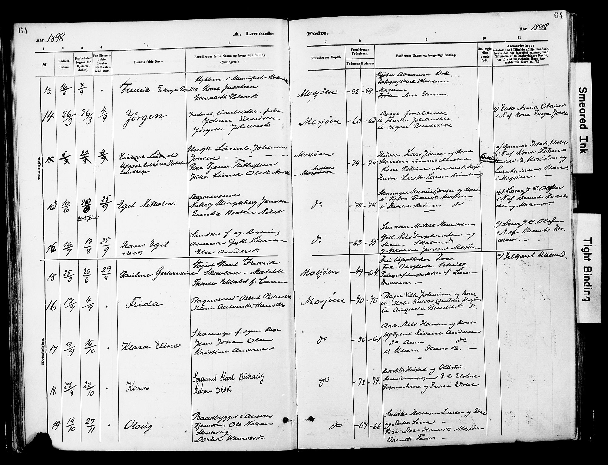 Ministerialprotokoller, klokkerbøker og fødselsregistre - Nordland, AV/SAT-A-1459/820/L0296: Parish register (official) no. 820A17, 1880-1903, p. 64