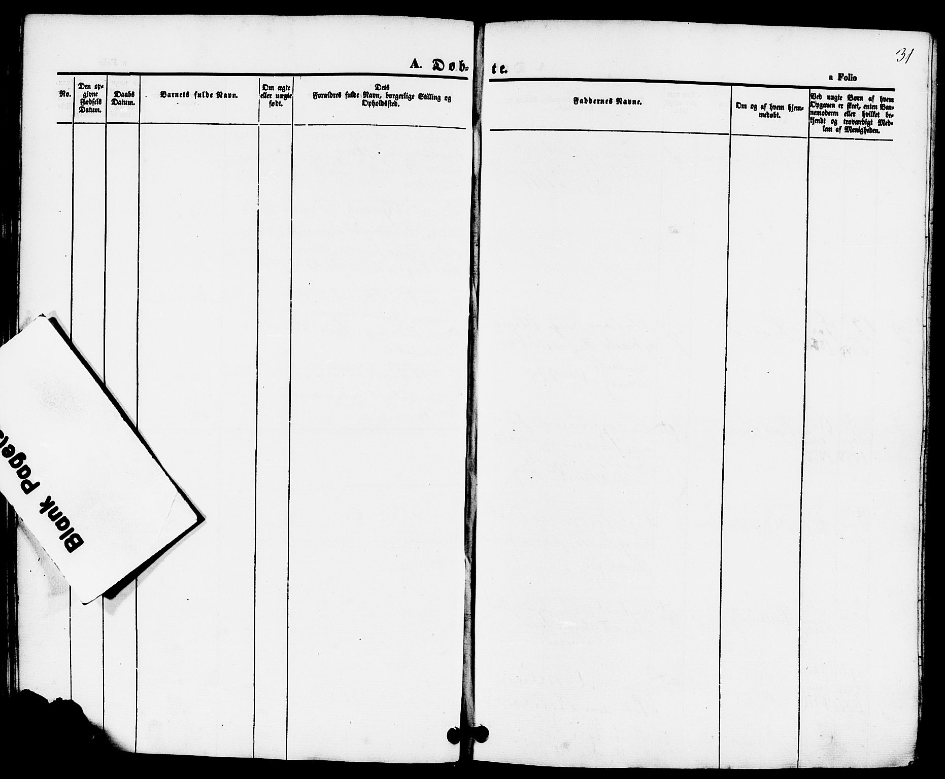 Domkirken sokneprestkontor, SAST/A-101812/001/30/30BB/L0010: Parish register (copy) no. B 10, 1855-1860, p. 31