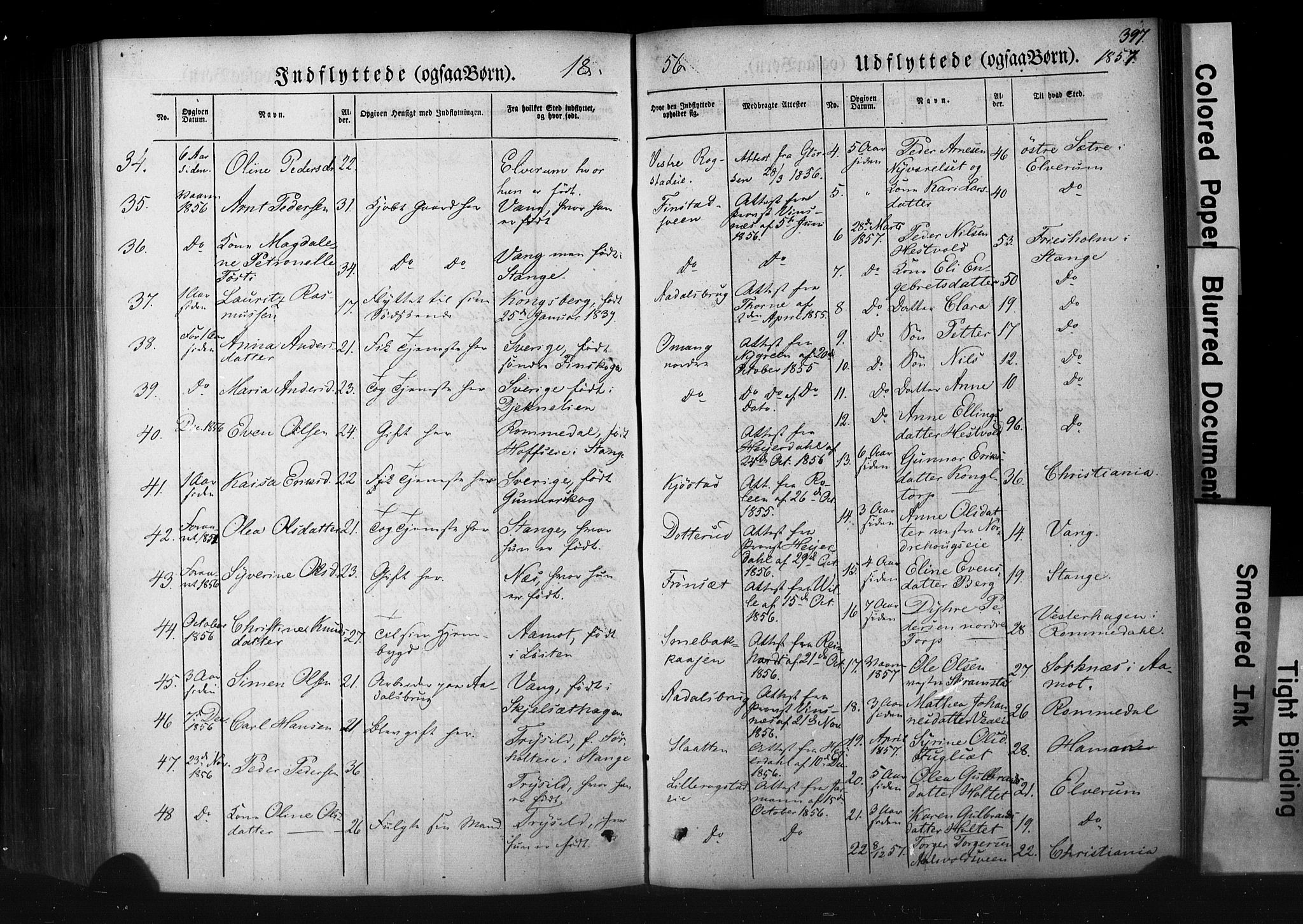 Løten prestekontor, AV/SAH-PREST-022/K/Ka/L0007: Parish register (official) no. 7, 1850-1859, p. 397