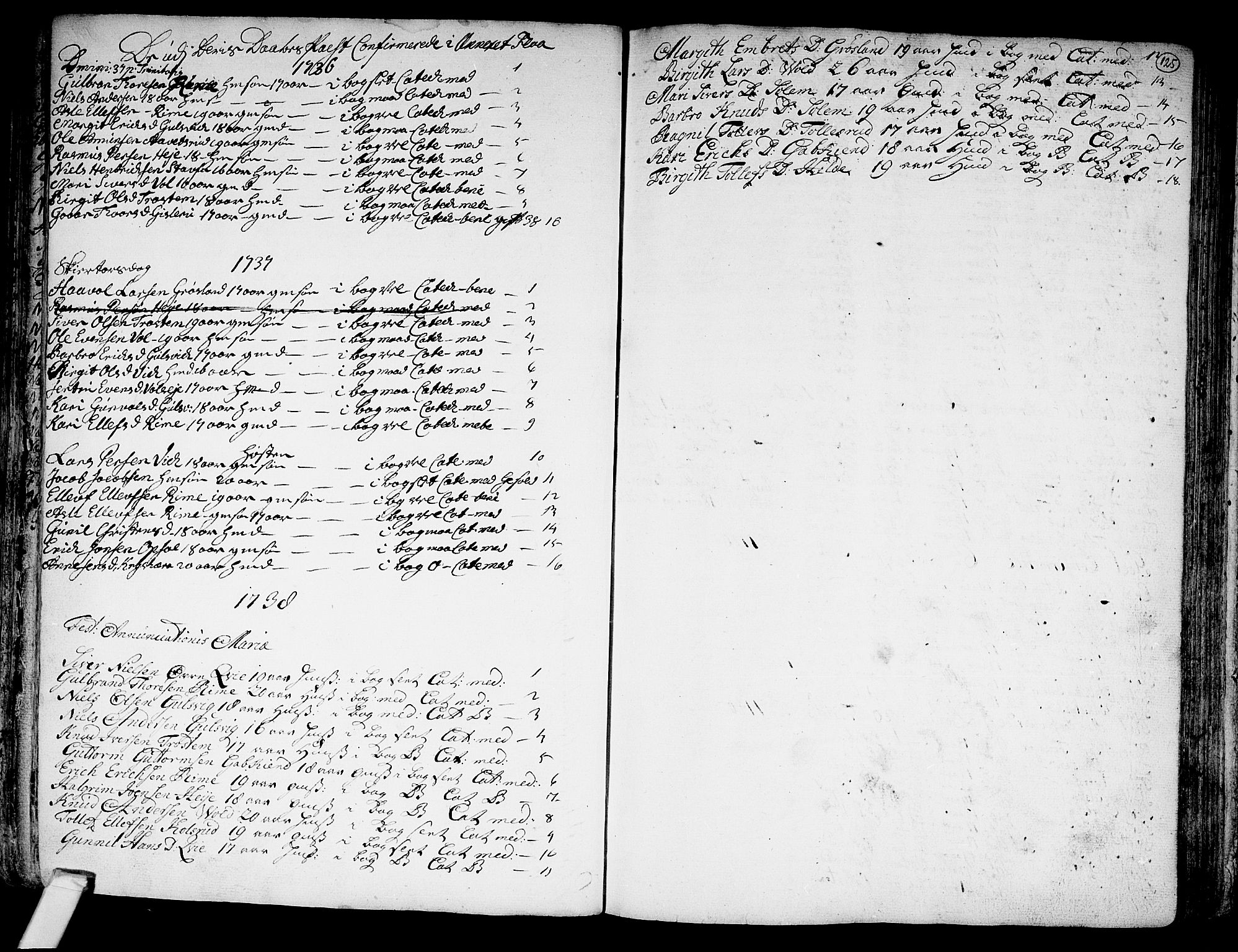 Nes kirkebøker, AV/SAKO-A-236/F/Fa/L0002: Parish register (official) no. 2, 1707-1759, p. 125