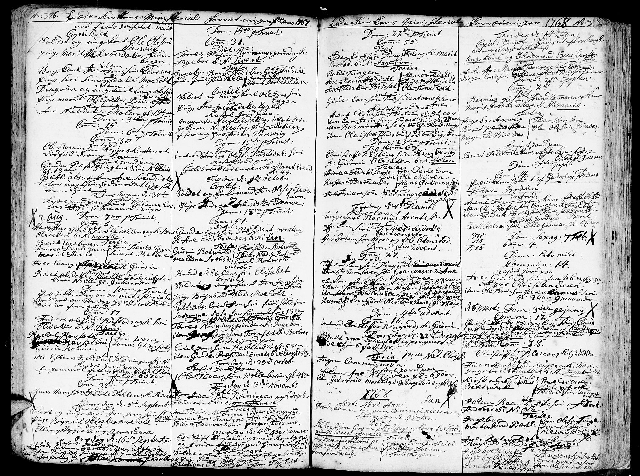 Ministerialprotokoller, klokkerbøker og fødselsregistre - Sør-Trøndelag, SAT/A-1456/606/L0275: Parish register (official) no. 606A01 /1, 1727-1780, p. 386-387