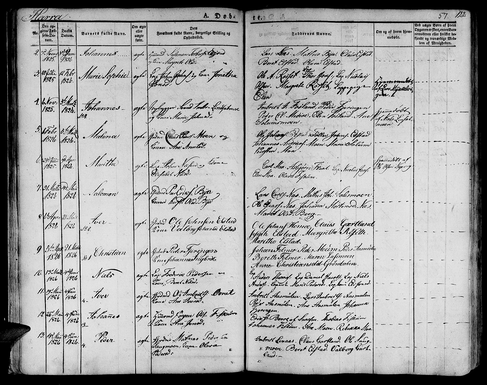 Ministerialprotokoller, klokkerbøker og fødselsregistre - Nord-Trøndelag, SAT/A-1458/758/L0510: Parish register (official) no. 758A01 /3, 1821-1841, p. 57