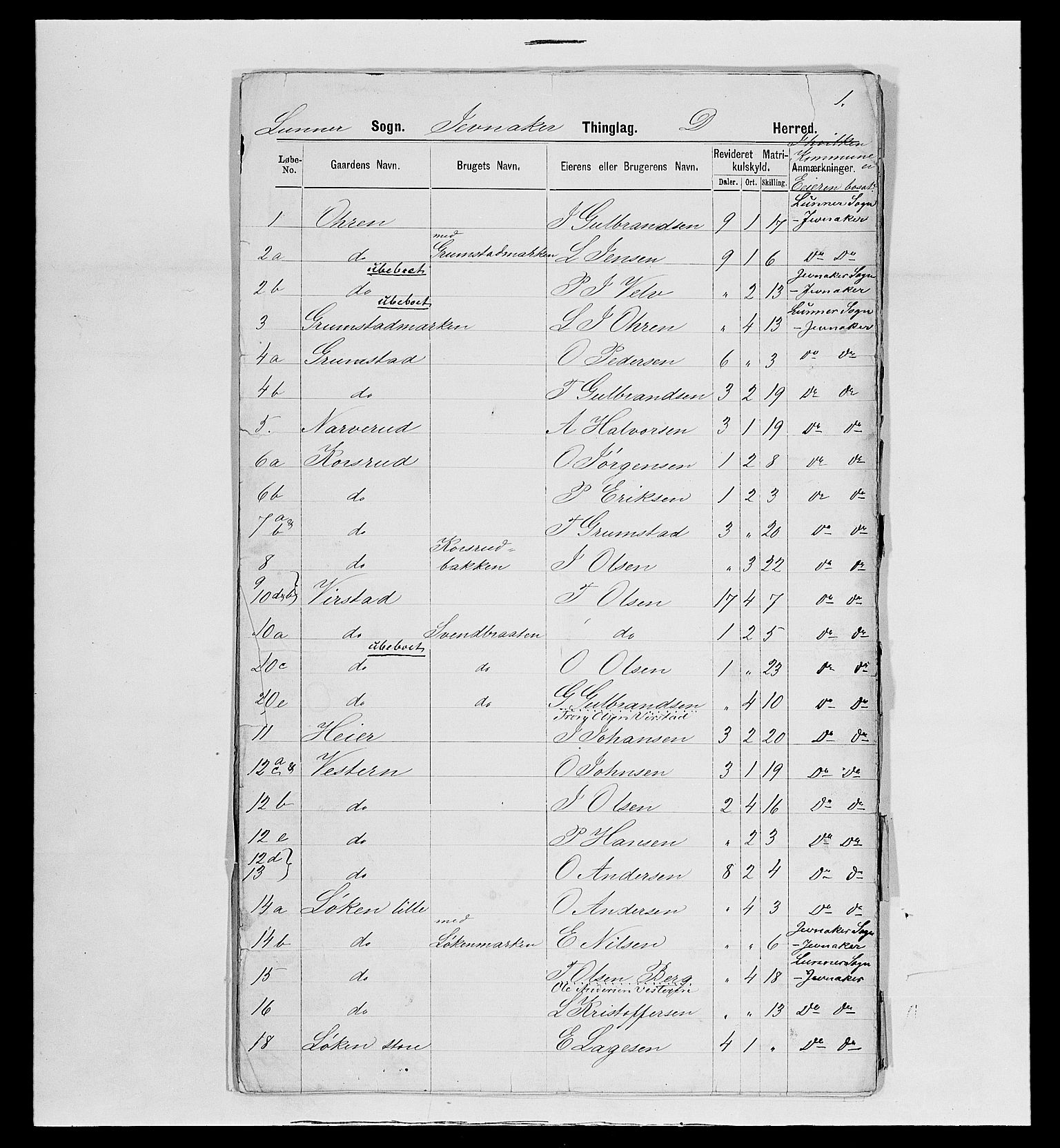 SAH, 1875 census for 0532P Jevnaker, 1875, p. 65