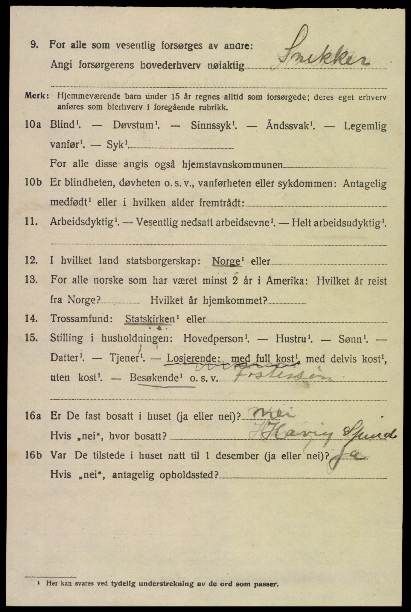 SAK, 1920 census for Spind, 1920, p. 1628