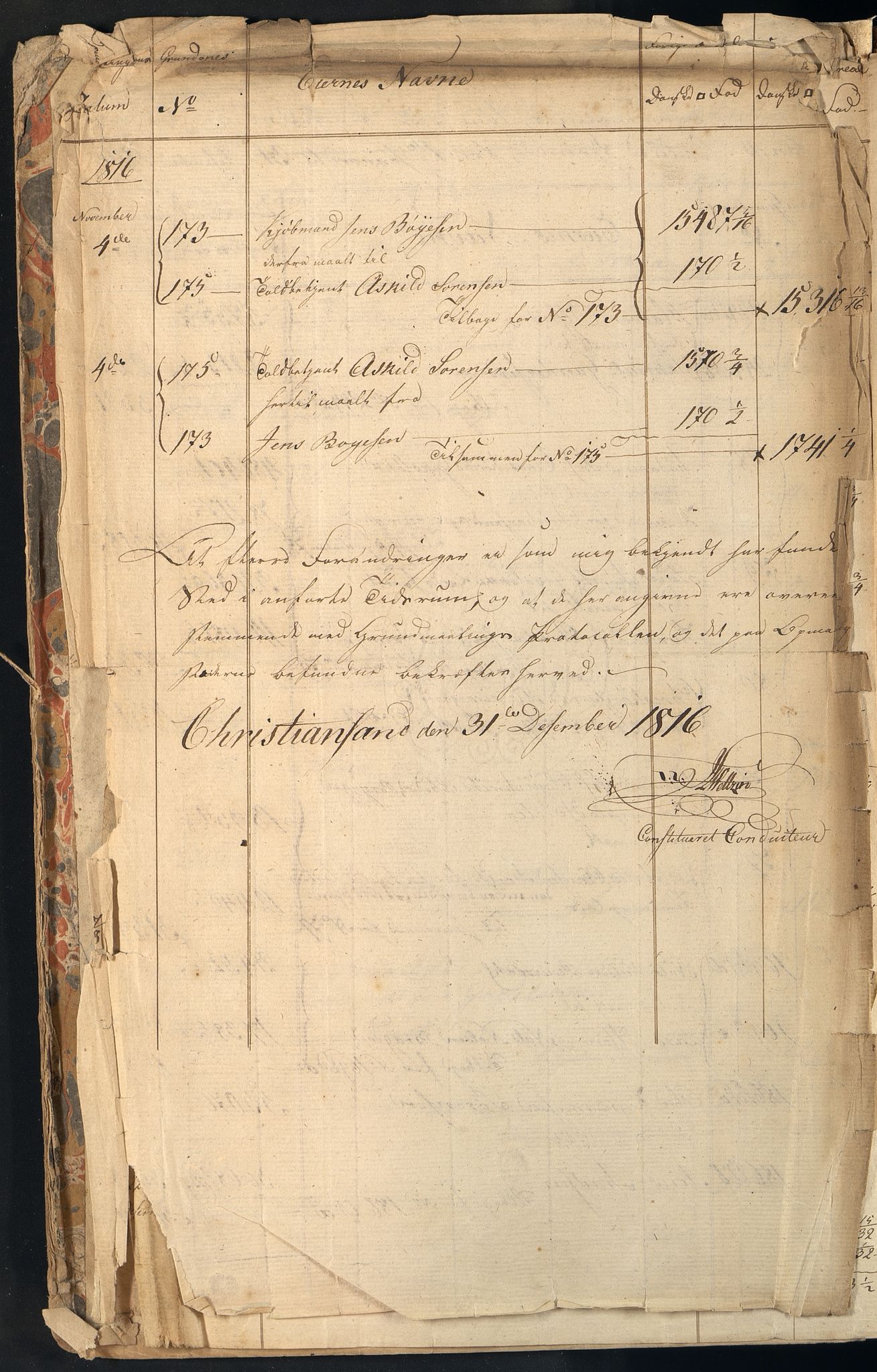 Kristiansand By - Magistraten, ARKSOR/1001KG122/I/Id/L0002: Register grunnmålingsprotokoll nr.1-4, 1786-1829