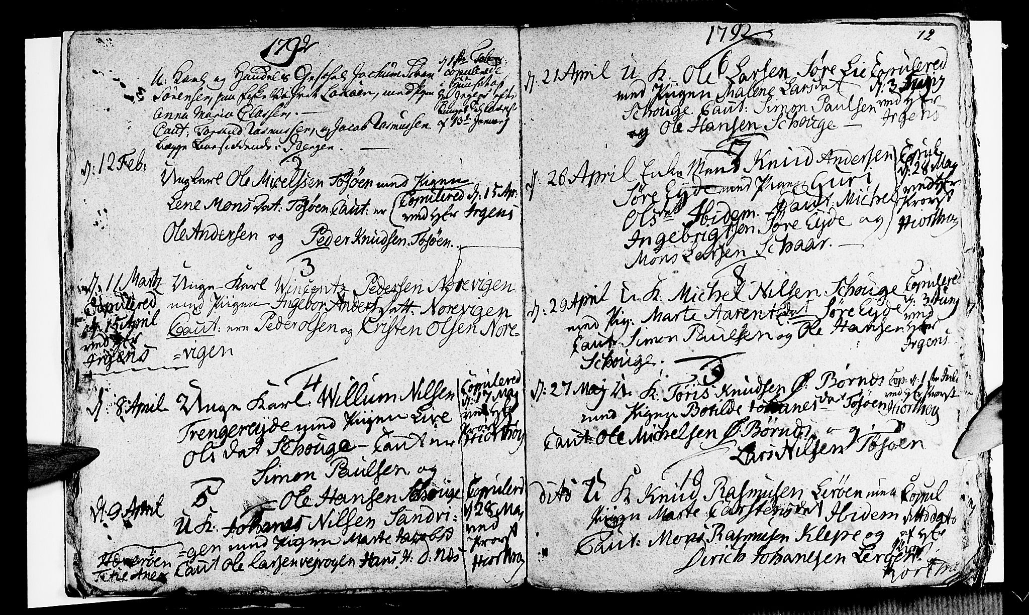 Sund sokneprestembete, SAB/A-99930: Parish register (official) no. A 8, 1788-1815, p. 12