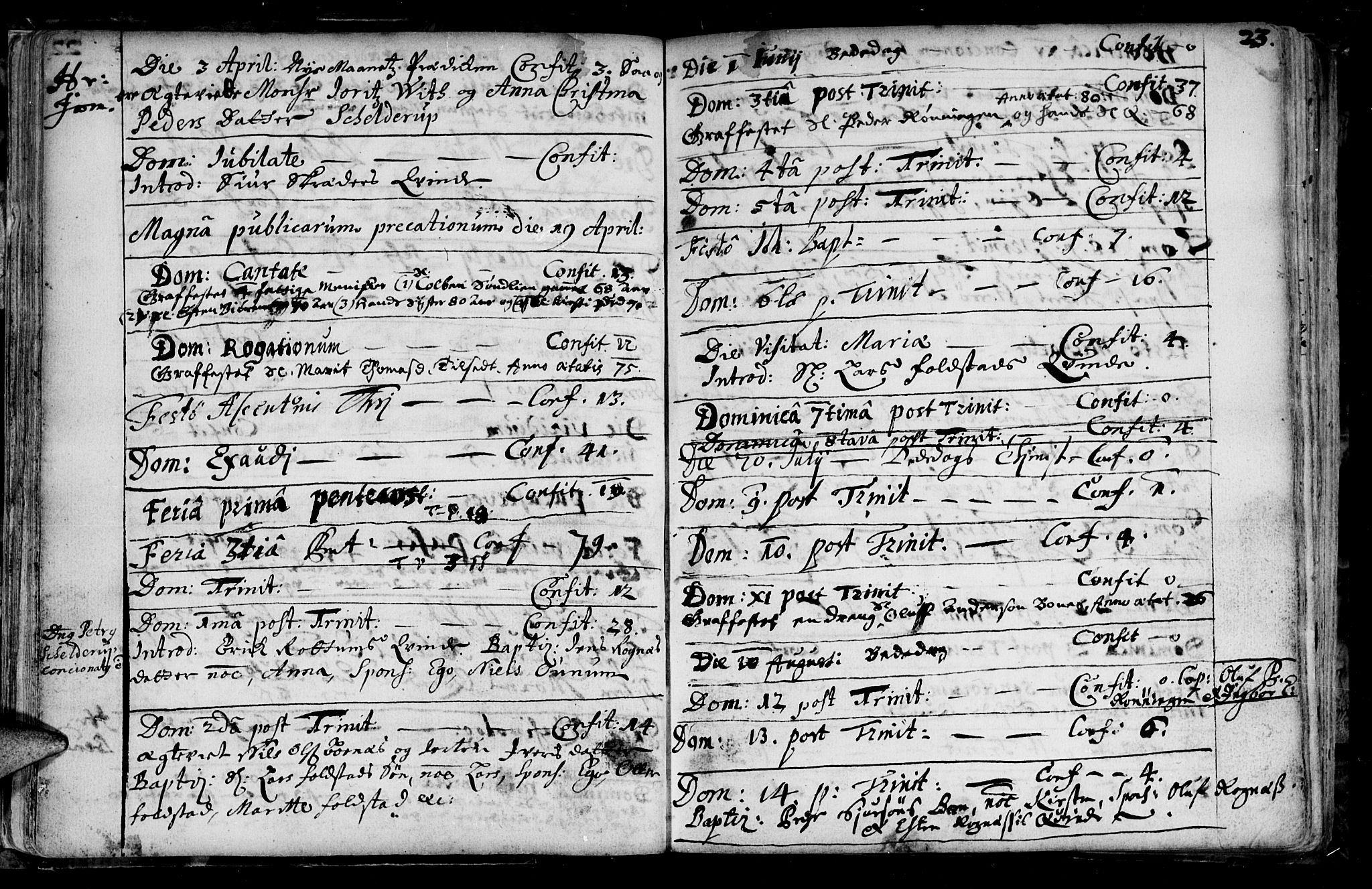 Ministerialprotokoller, klokkerbøker og fødselsregistre - Sør-Trøndelag, SAT/A-1456/687/L0990: Parish register (official) no. 687A01, 1690-1746, p. 23