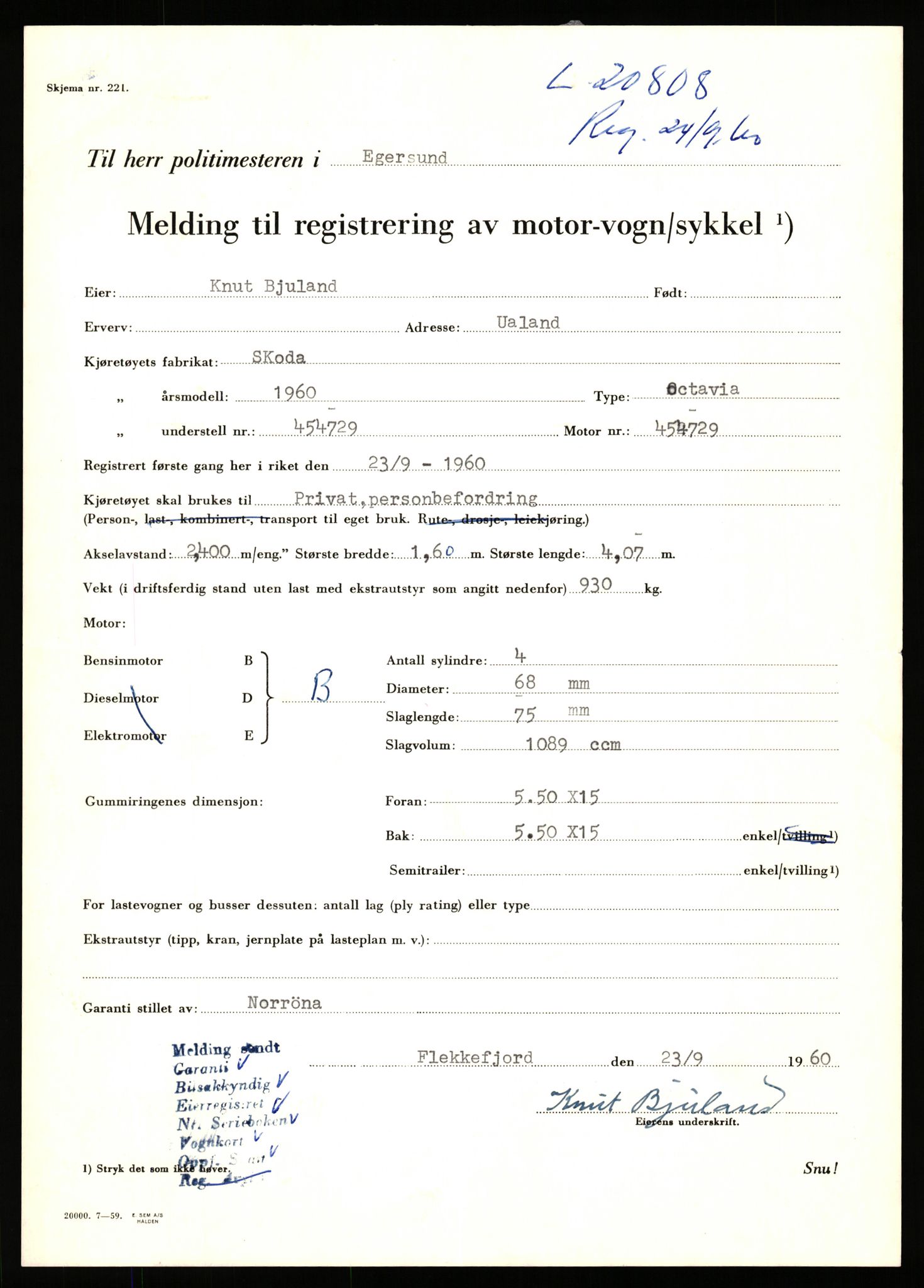 Stavanger trafikkstasjon, AV/SAST-A-101942/0/F/L0037: L-20500 - L-21499, 1930-1971, p. 1073