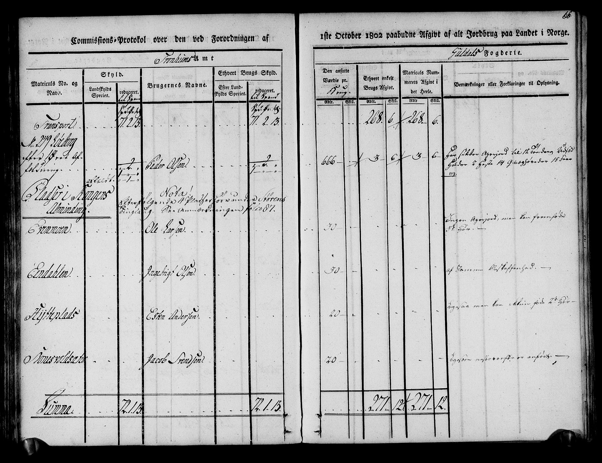 Rentekammeret inntil 1814, Realistisk ordnet avdeling, AV/RA-EA-4070/N/Ne/Nea/L0136a: Orkdal og Gauldal fogderi. Kommisjonsprotokoll for Gauldalen, 1803, p. 67