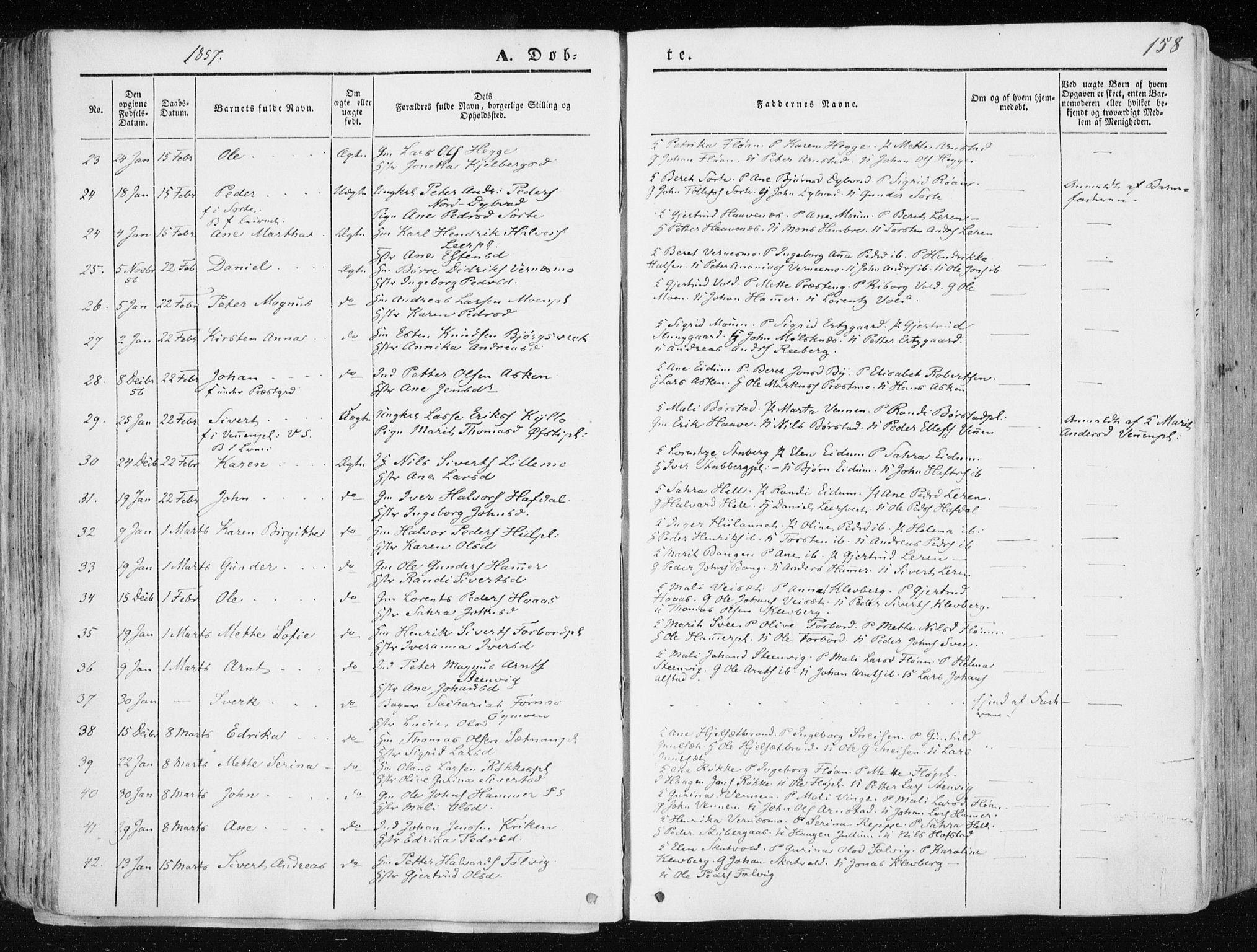 Ministerialprotokoller, klokkerbøker og fødselsregistre - Nord-Trøndelag, AV/SAT-A-1458/709/L0074: Parish register (official) no. 709A14, 1845-1858, p. 158