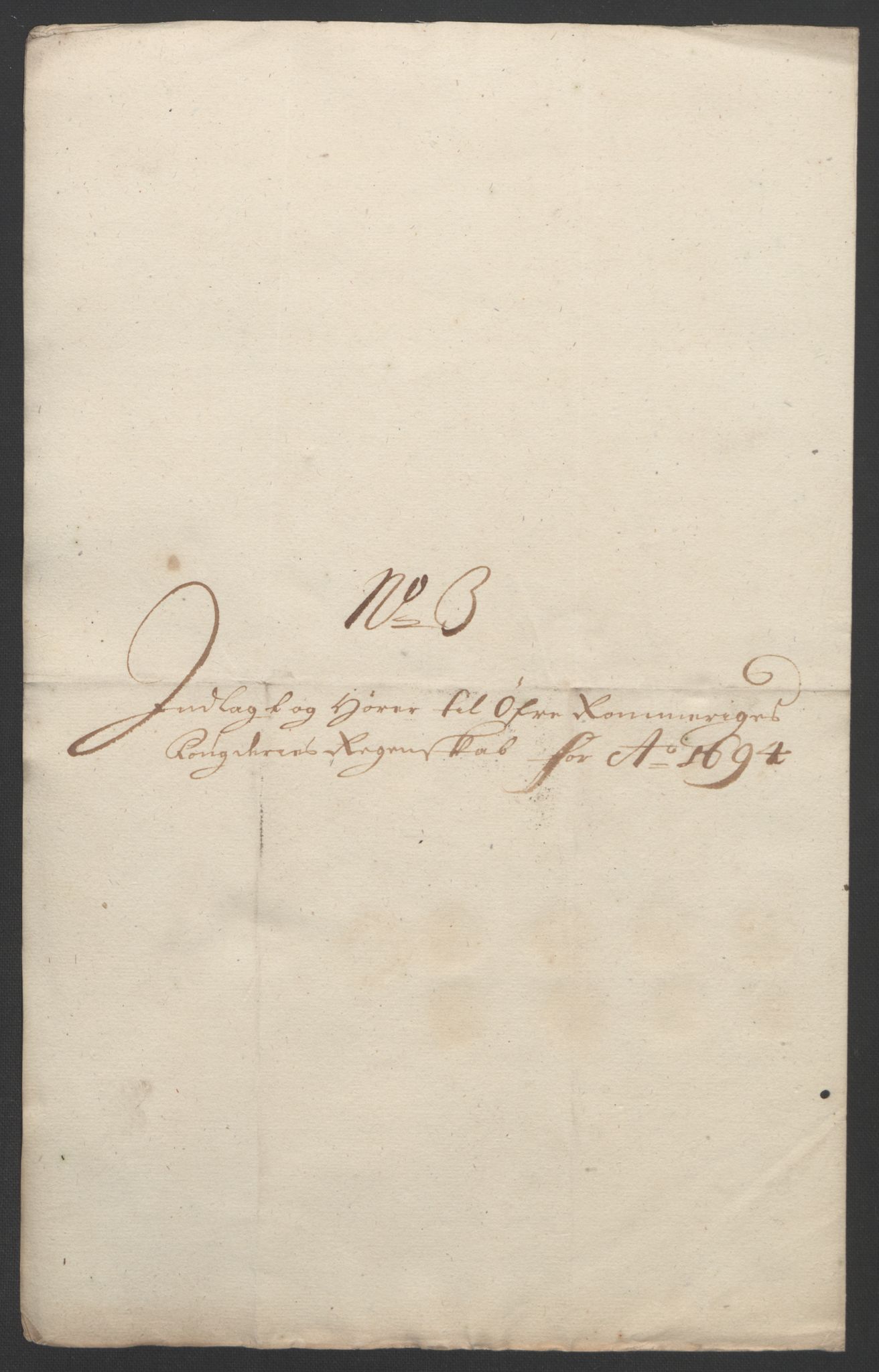 Rentekammeret inntil 1814, Reviderte regnskaper, Fogderegnskap, AV/RA-EA-4092/R12/L0706: Fogderegnskap Øvre Romerike, 1694, p. 285