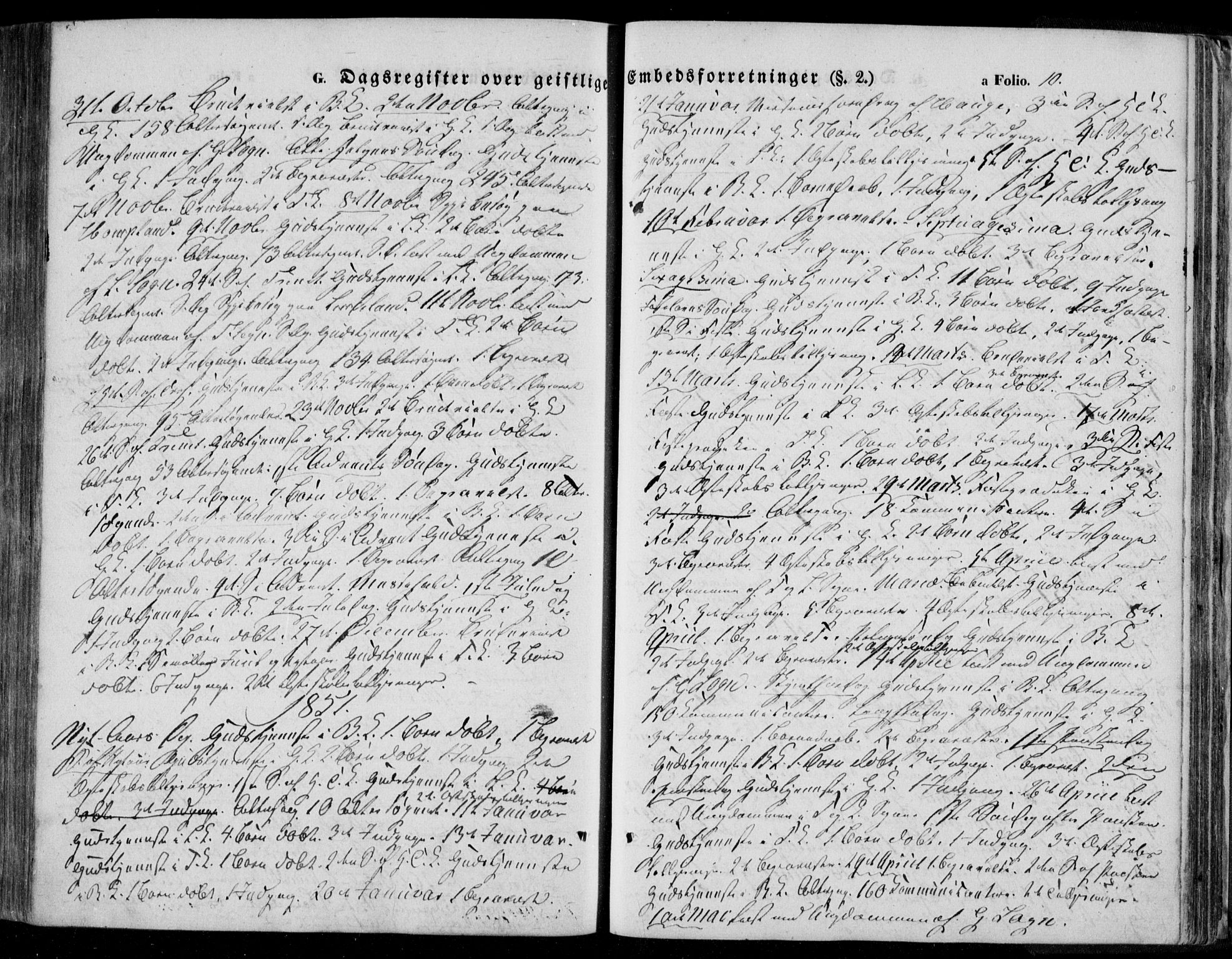 Bakke sokneprestkontor, SAK/1111-0002/F/Fa/Faa/L0005: Parish register (official) no. A 5, 1847-1855, p. 10