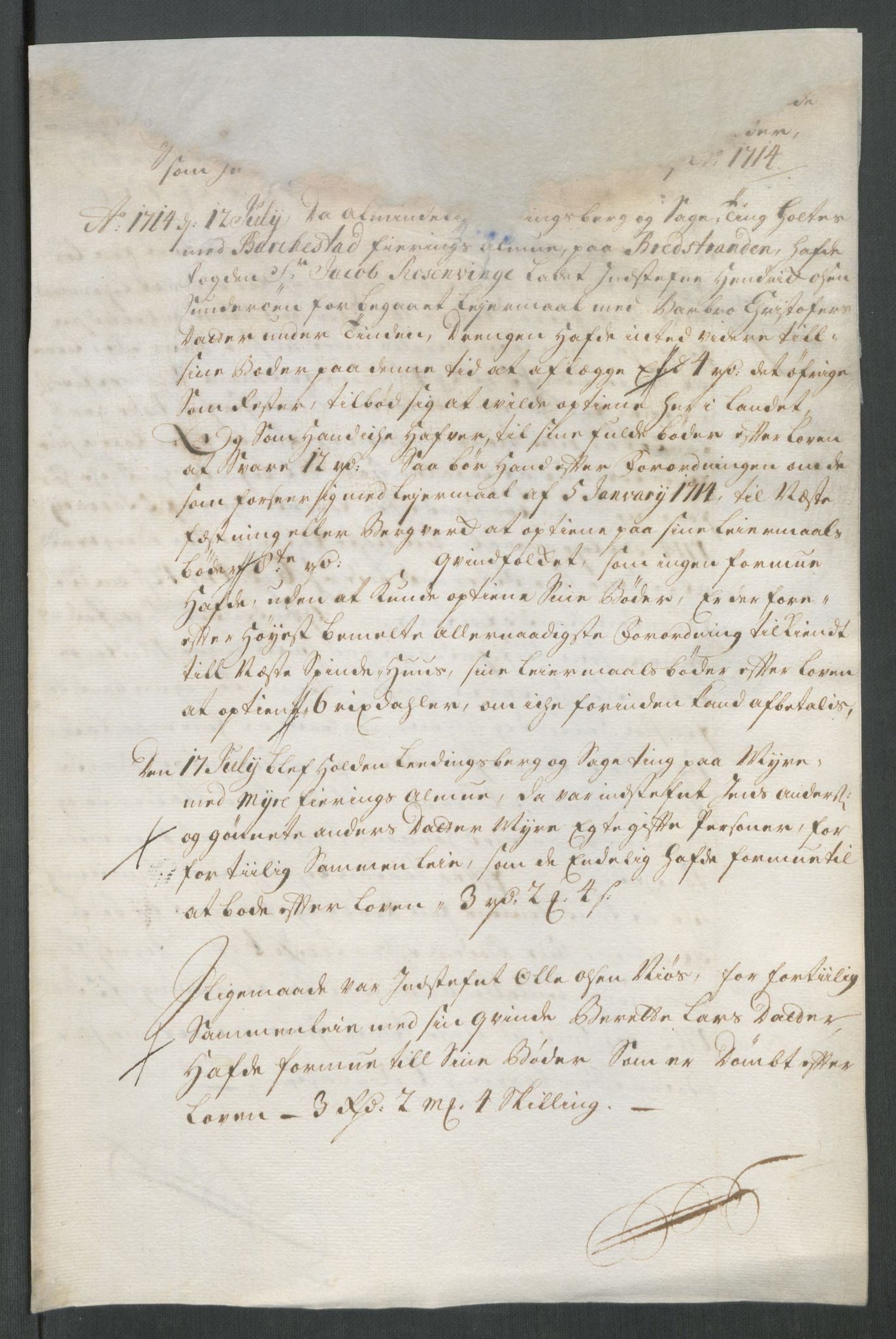 Rentekammeret inntil 1814, Reviderte regnskaper, Fogderegnskap, AV/RA-EA-4092/R67/L4680: Fogderegnskap Vesterålen, Andenes og Lofoten, 1714, p. 217