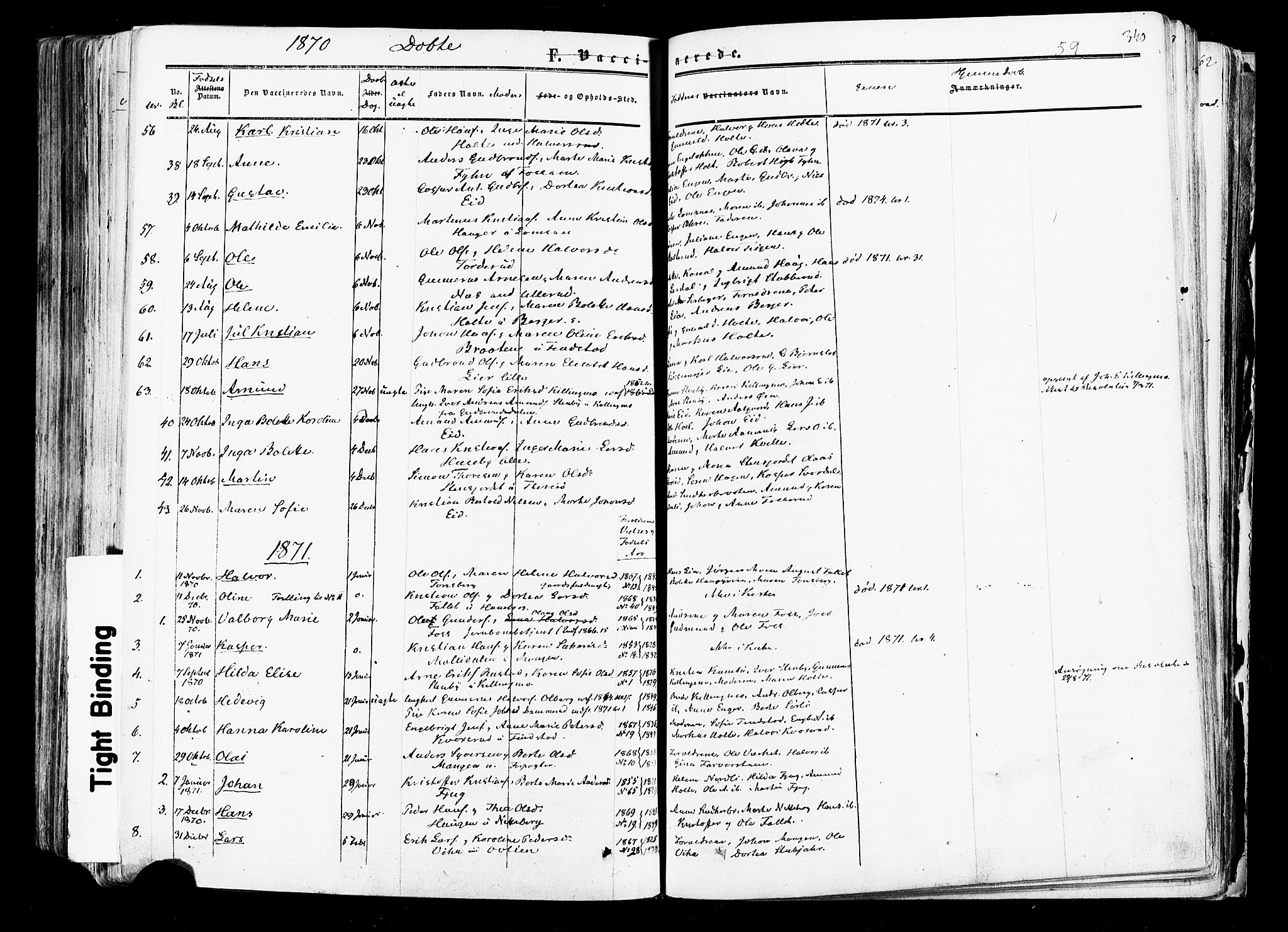 Aurskog prestekontor Kirkebøker, SAO/A-10304a/F/Fa/L0007: Parish register (official) no. I 7, 1854-1877, p. 340