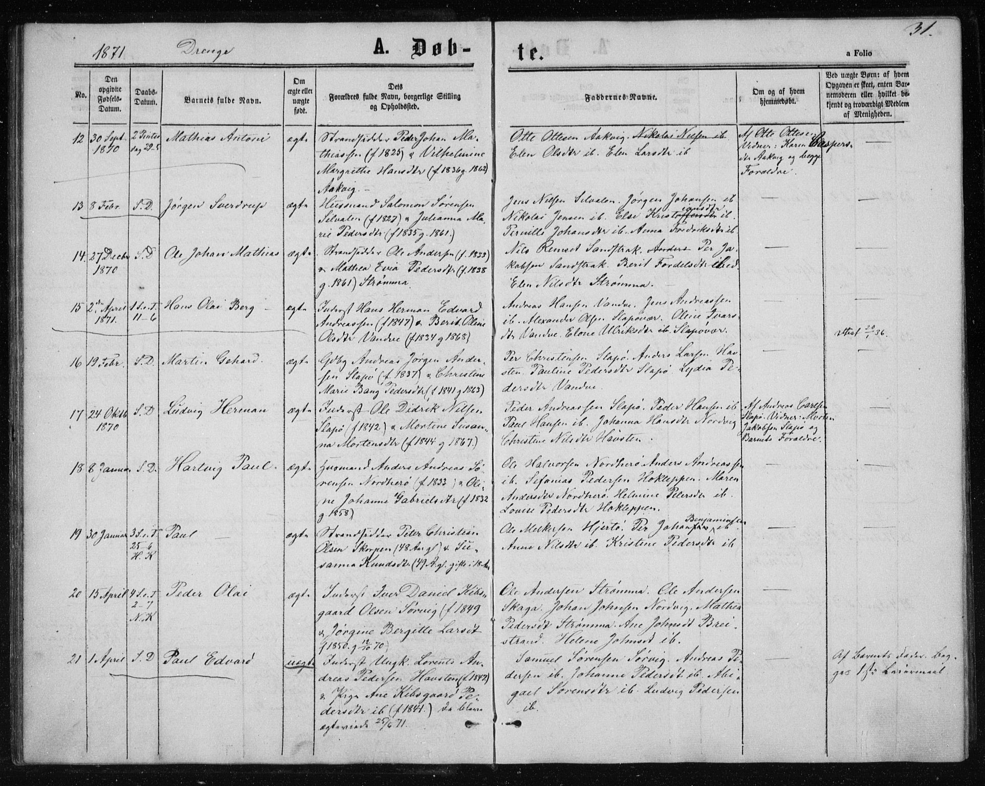 Ministerialprotokoller, klokkerbøker og fødselsregistre - Nordland, AV/SAT-A-1459/834/L0505: Parish register (official) no. 834A03, 1862-1871, p. 31