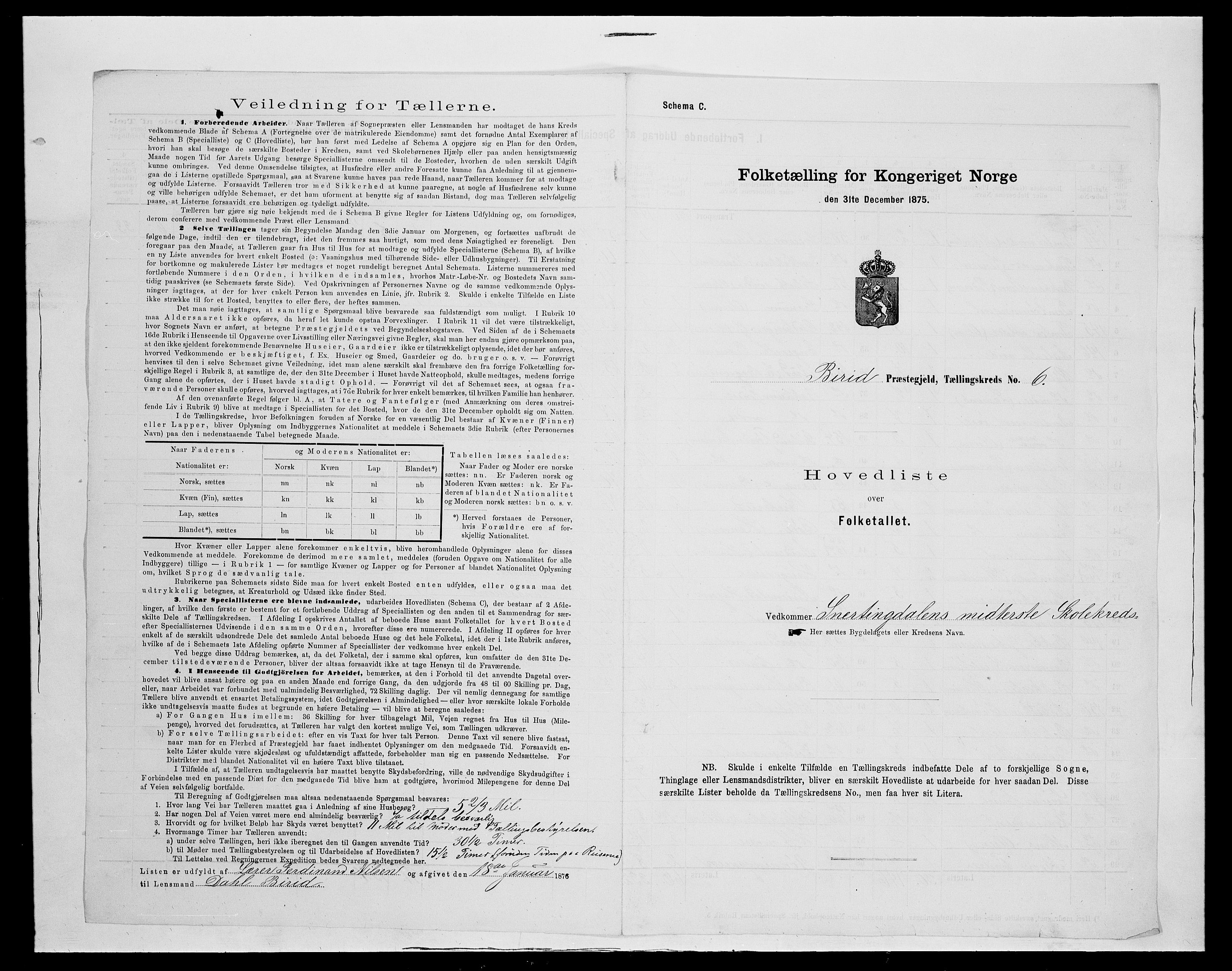 SAH, 1875 census for 0525P Biri, 1875, p. 98