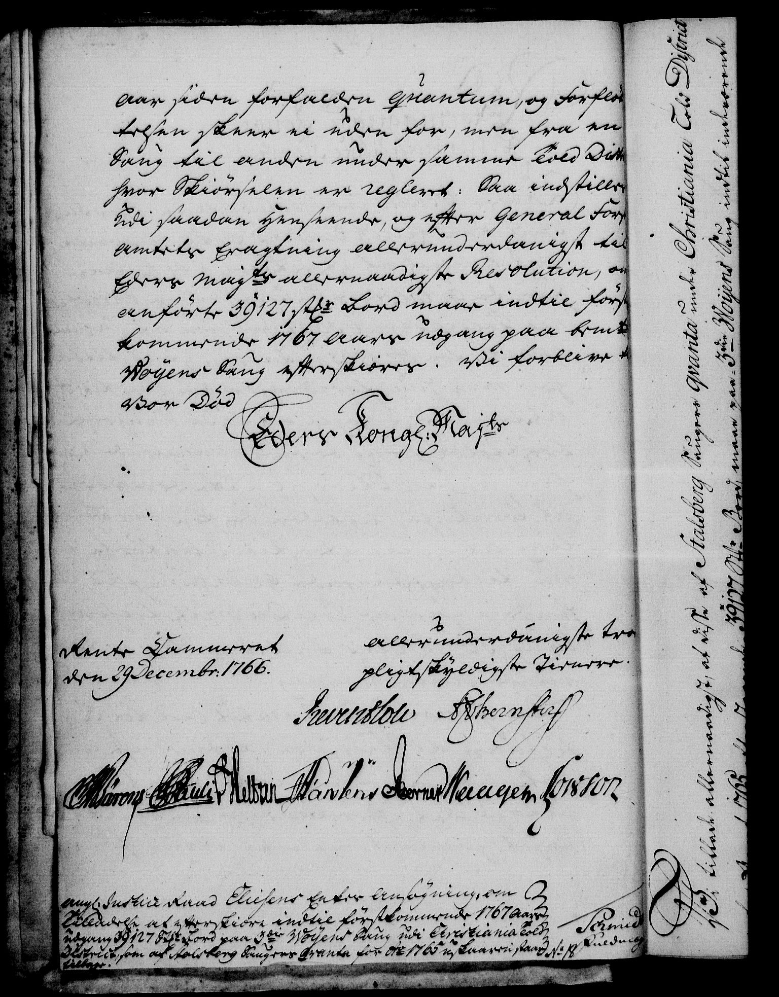 Rentekammeret, Kammerkanselliet, RA/EA-3111/G/Gf/Gfa/L0049: Norsk relasjons- og resolusjonsprotokoll (merket RK 52.49), 1767, p. 27