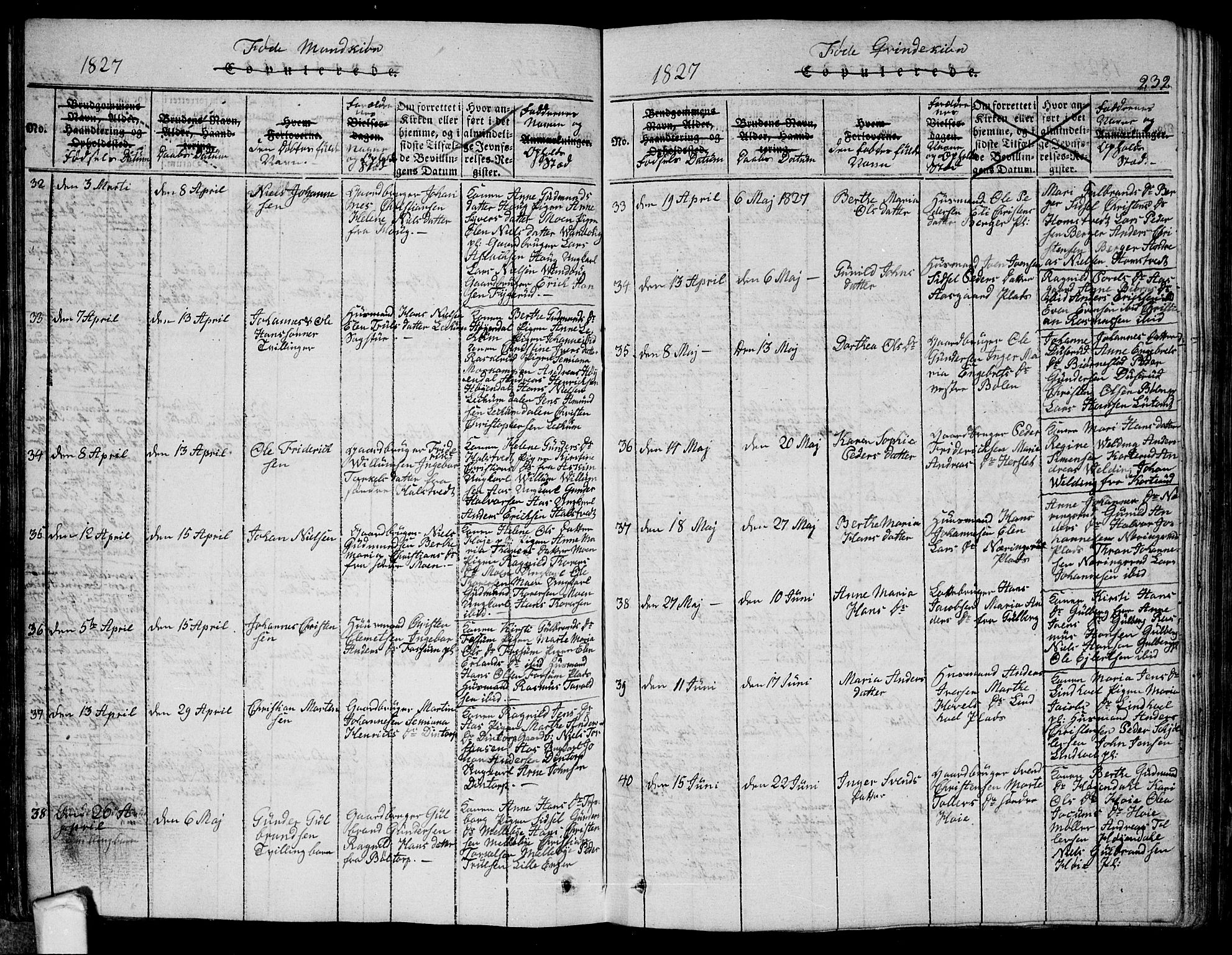 Eidsberg prestekontor Kirkebøker, AV/SAO-A-10905/G/Ga/L0001: Parish register (copy) no. I 1, 1814-1831, p. 232