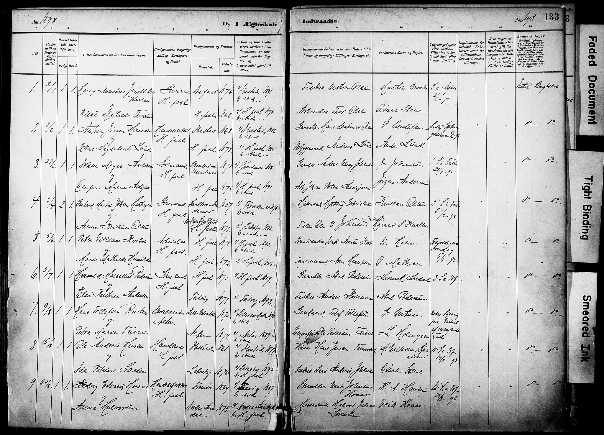 Hammerfest sokneprestkontor, SATØ/S-1347/H/Ha/L0010.kirke: Parish register (official) no. 10, 1898-1905, p. 133