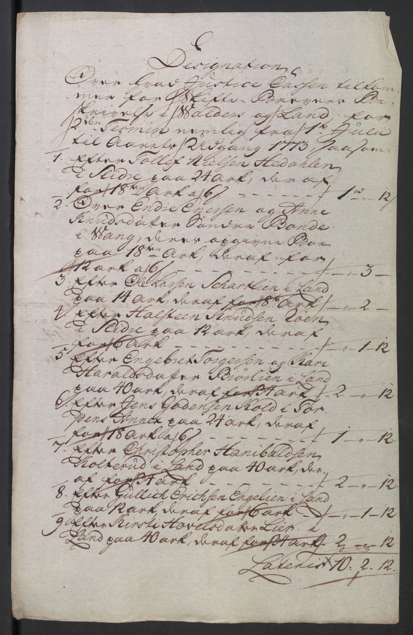 Rentekammeret inntil 1814, Reviderte regnskaper, Mindre regnskaper, AV/RA-EA-4068/Rb/L0014: Opplands amt, 1771-1779, p. 435