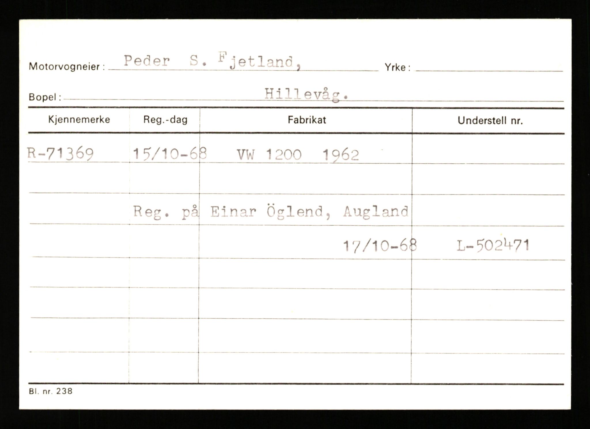 Stavanger trafikkstasjon, AV/SAST-A-101942/0/G/L0008: Registreringsnummer: 67519 - 84533, 1930-1971, p. 595